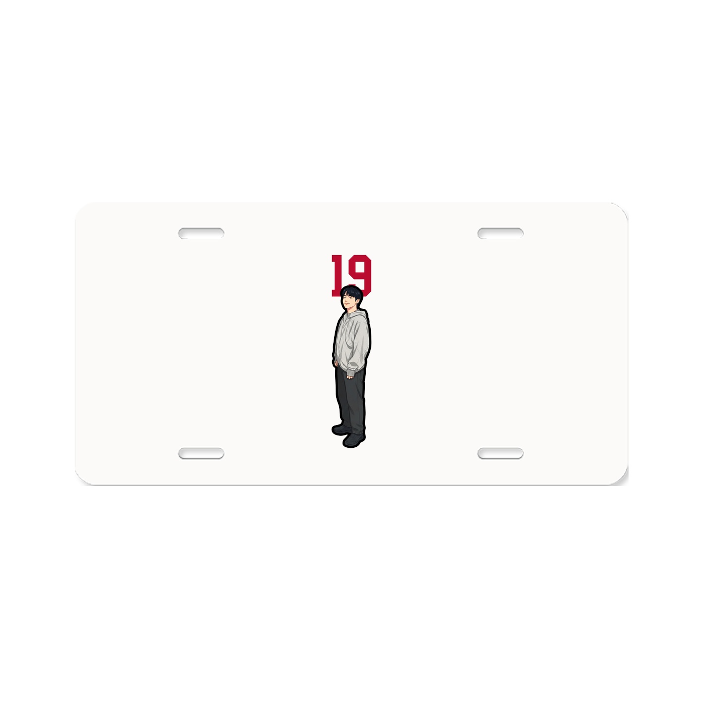 License Plate — Number Top in Classic