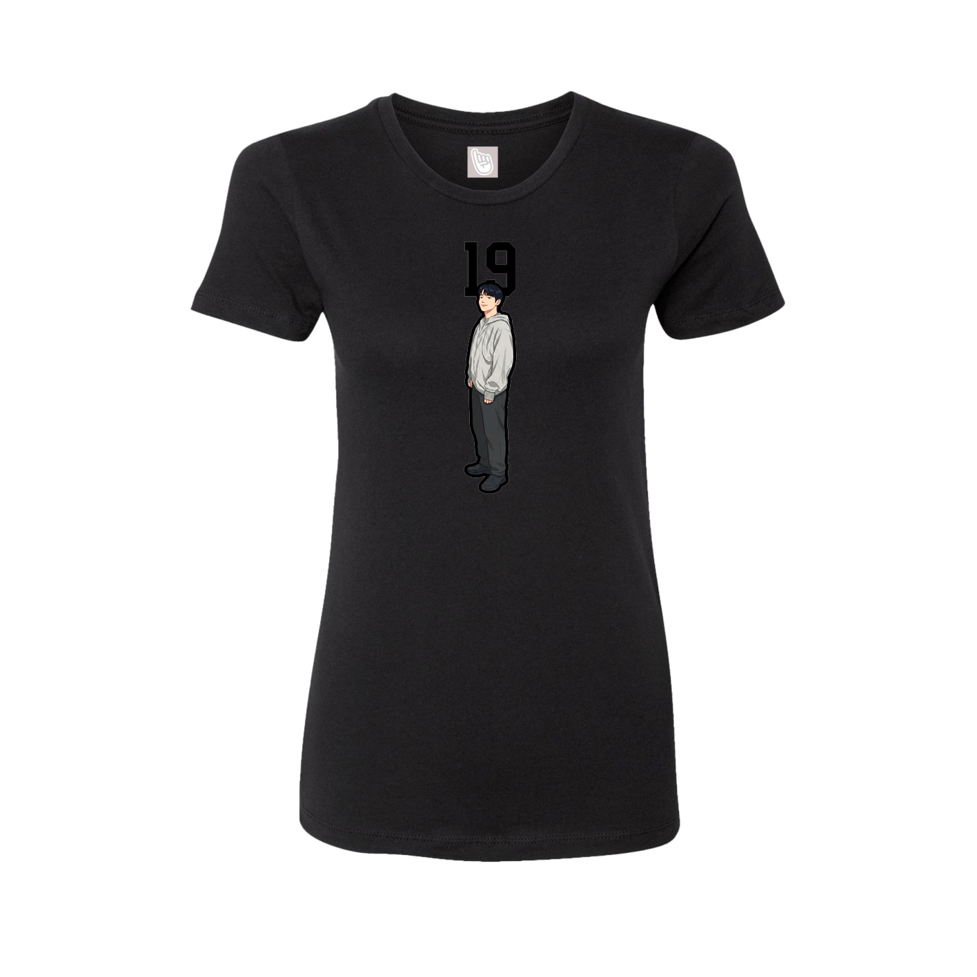Womens Tee — Number Top in Black