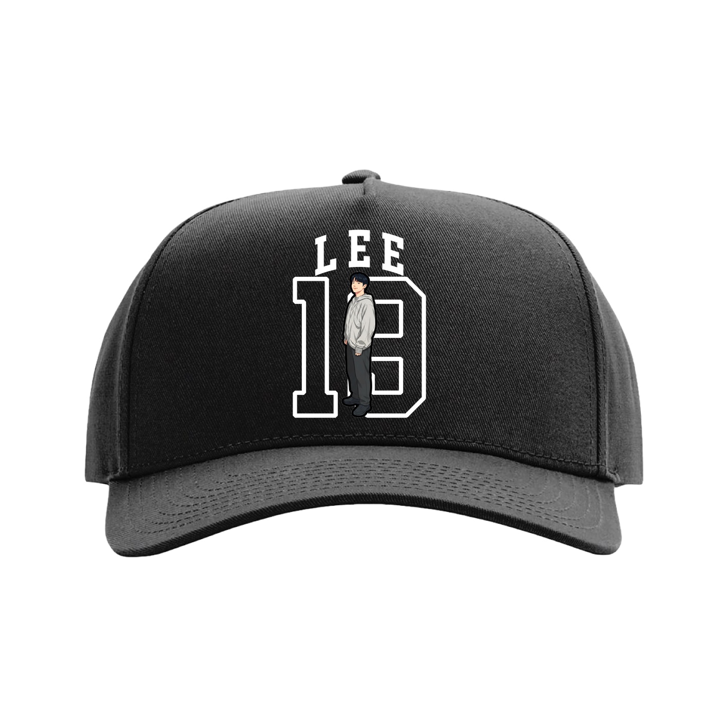 Full Fabric Five-Panel Champ Cap — Shirsey in Black