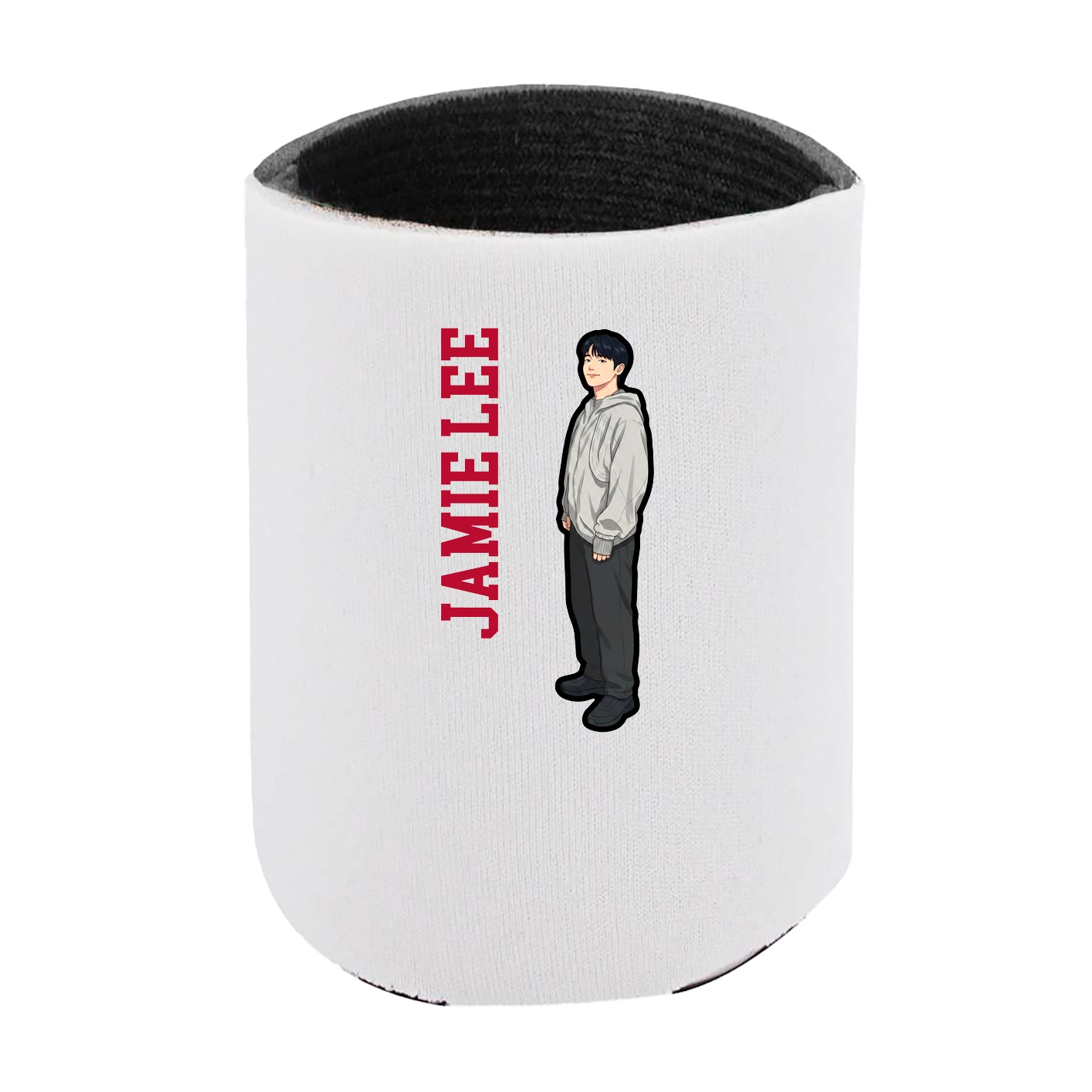 Can Holder — Name Vertical in White