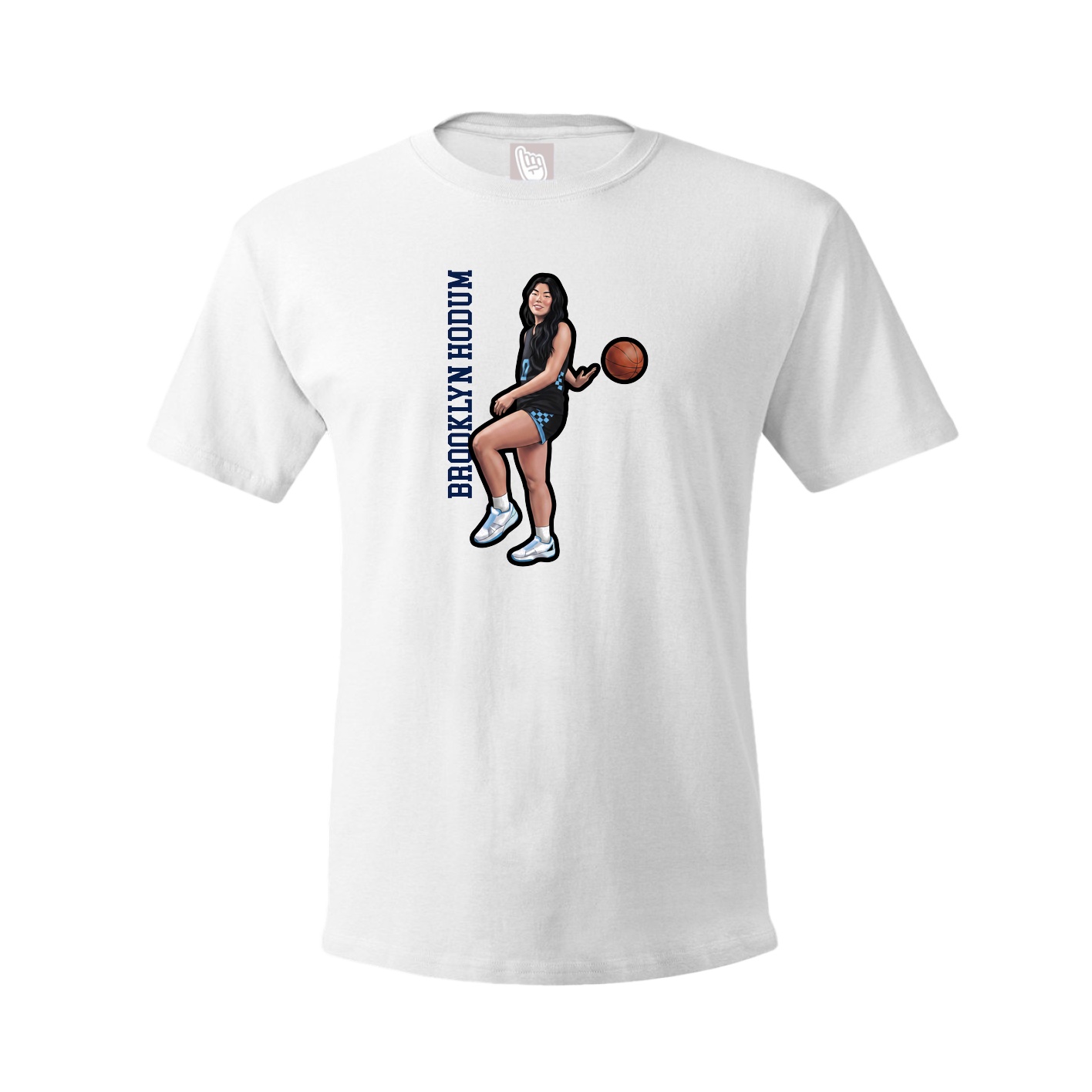Tee — Name Vertical in White