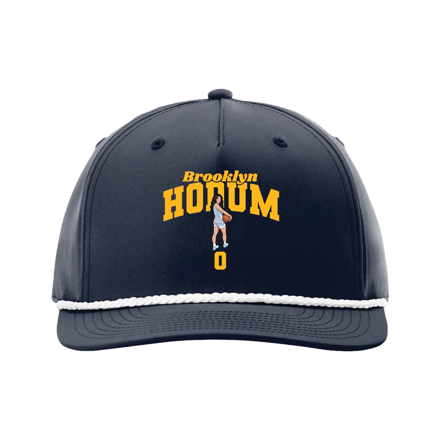 Five-Panel Classic Rope Cap — Signature Arch in Navy