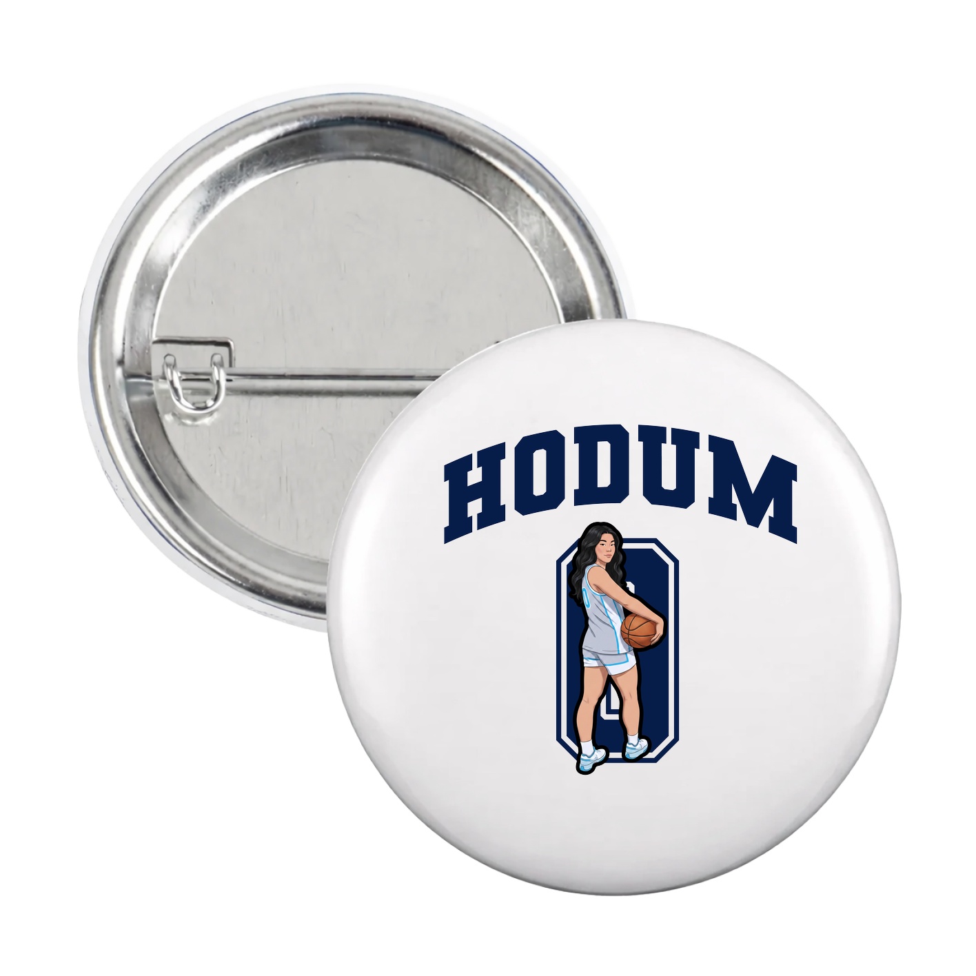 Game Day Button — Number in White