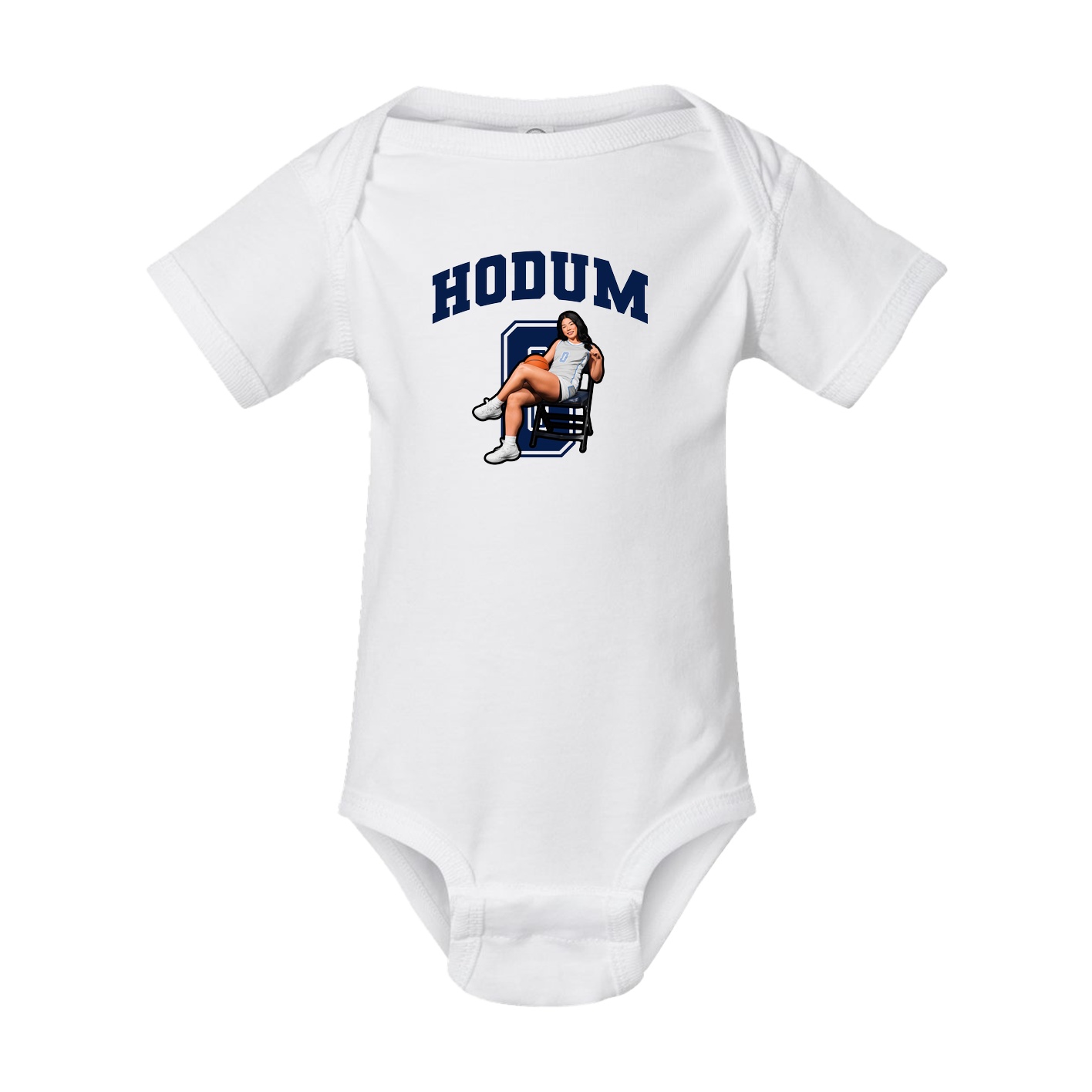 Baby Onesie — Number in White