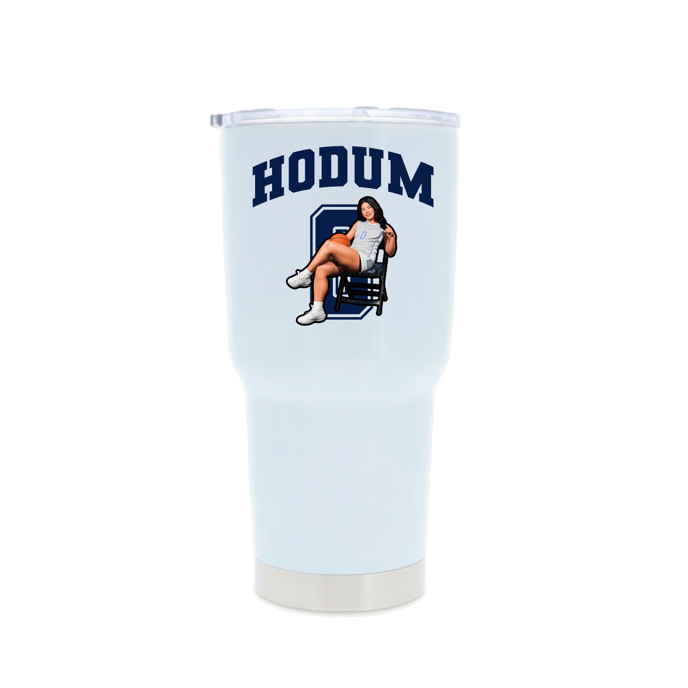 30oz Stainless Steel Tumbler — Number in White