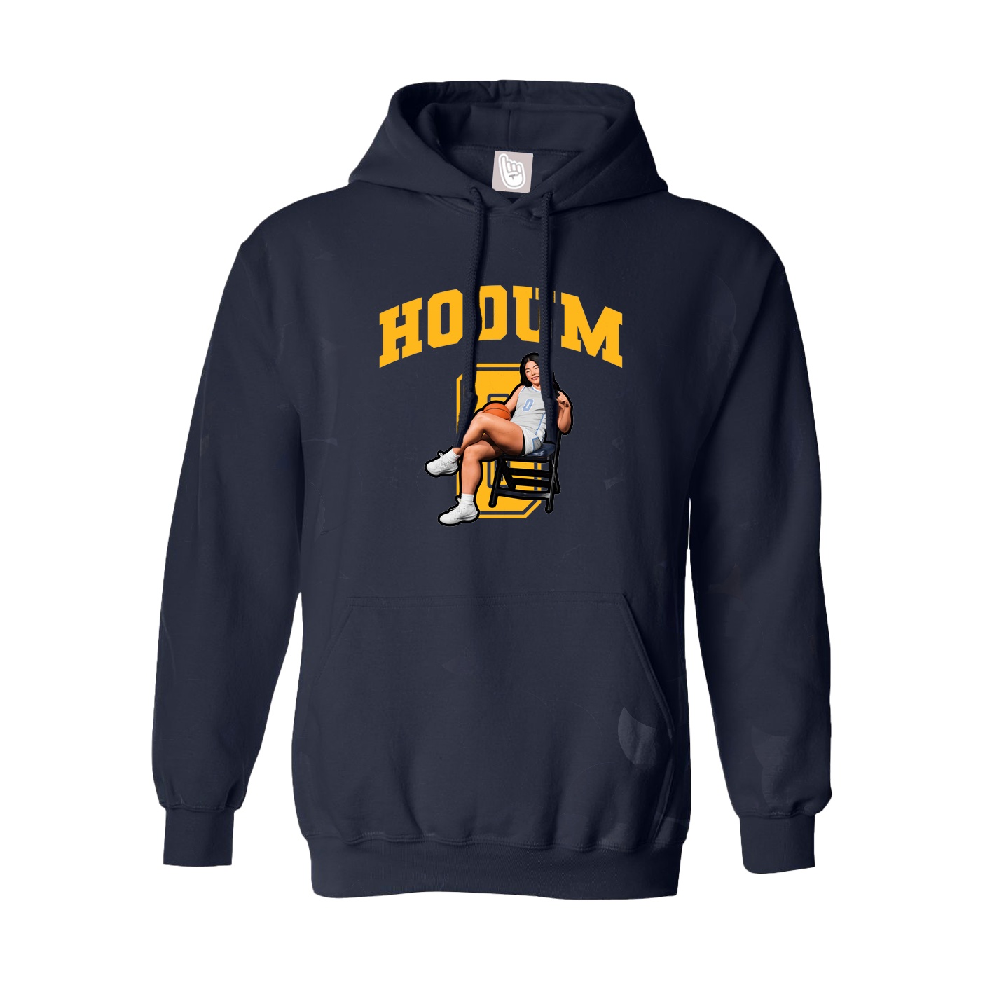 Youth Hoodie — Number in Navy