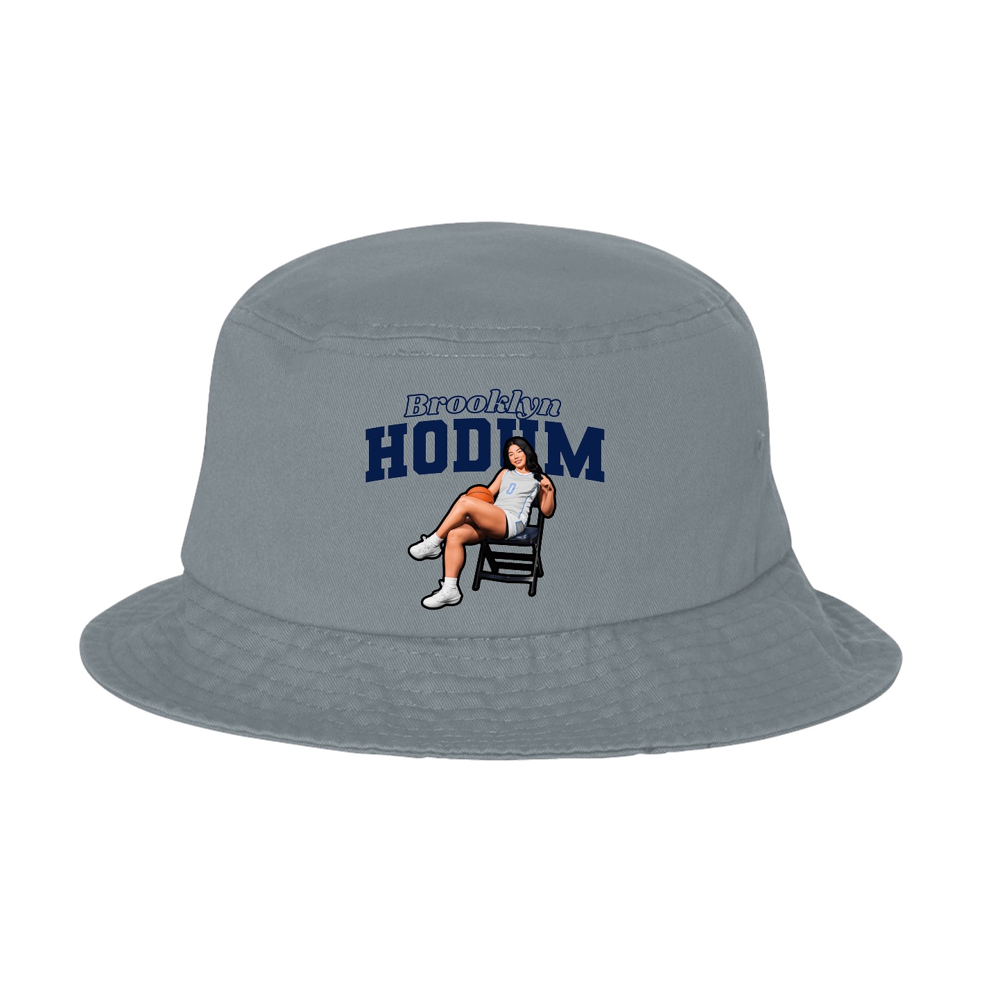 Bucket Cap — Name Arch in Grey