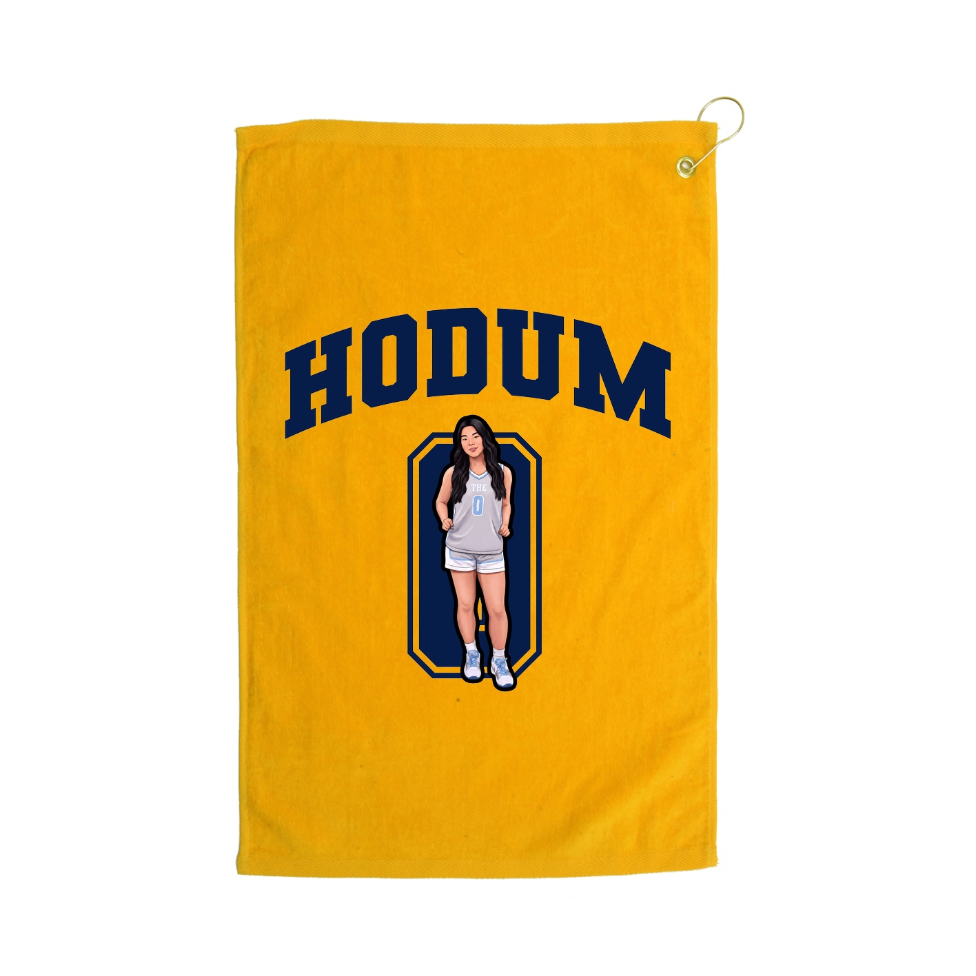 Golf Towel — Number in Gold