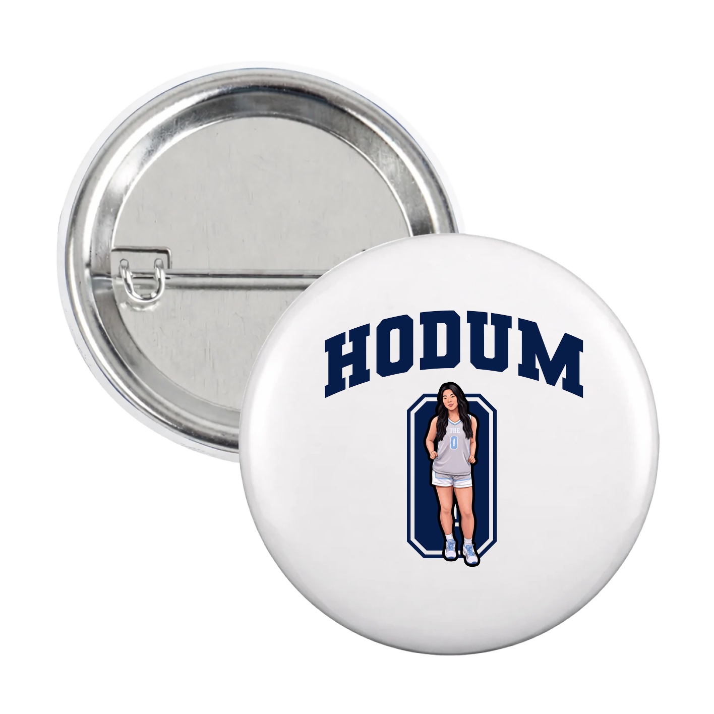 Game Day Button — Number in White