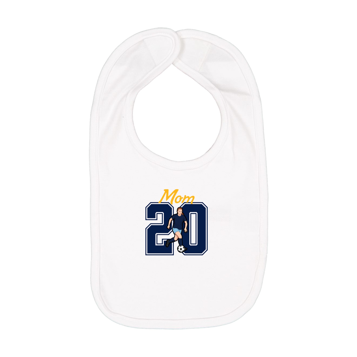 Infant Bib — Mothers Day Shirsey in White