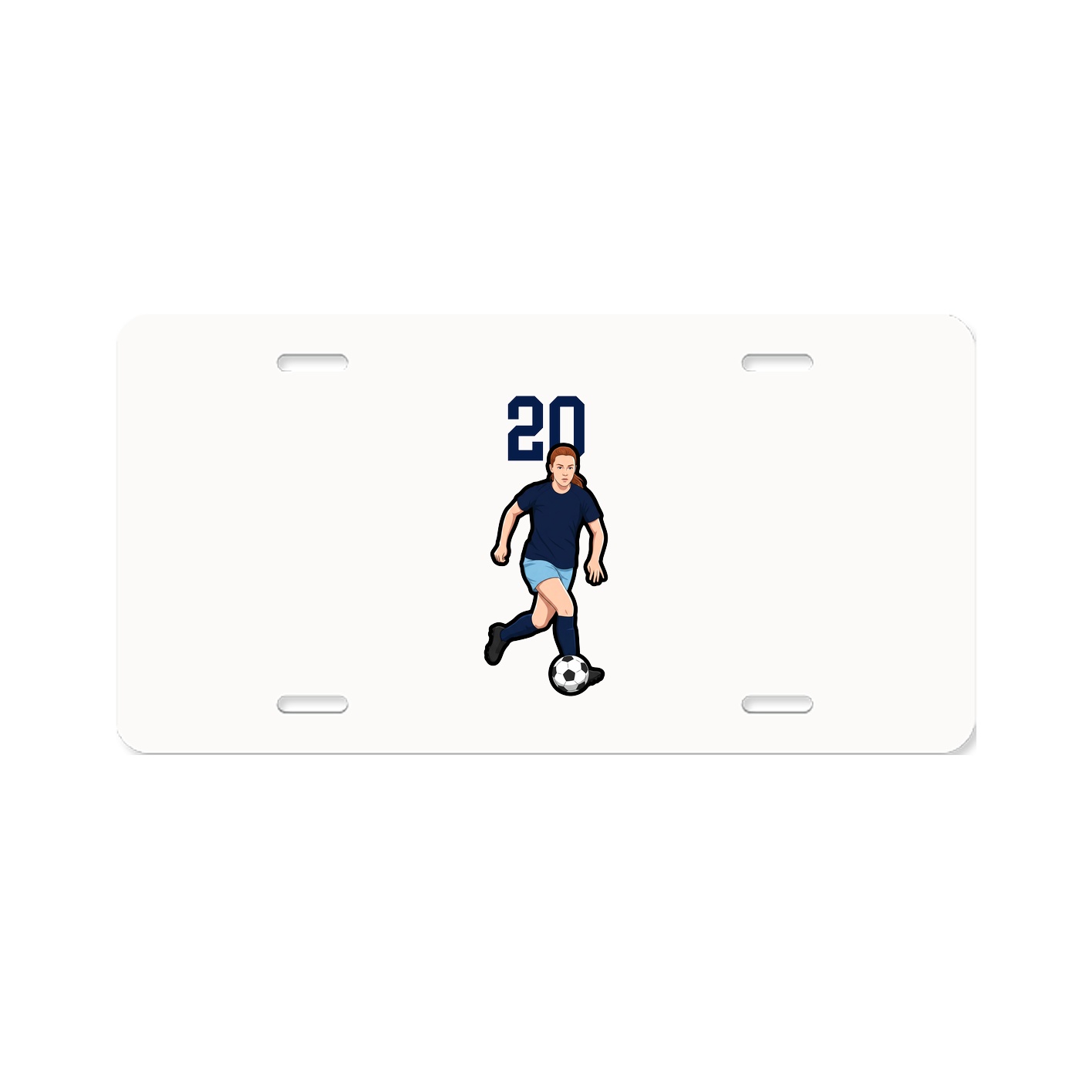 License Plate — Number Top in Classic