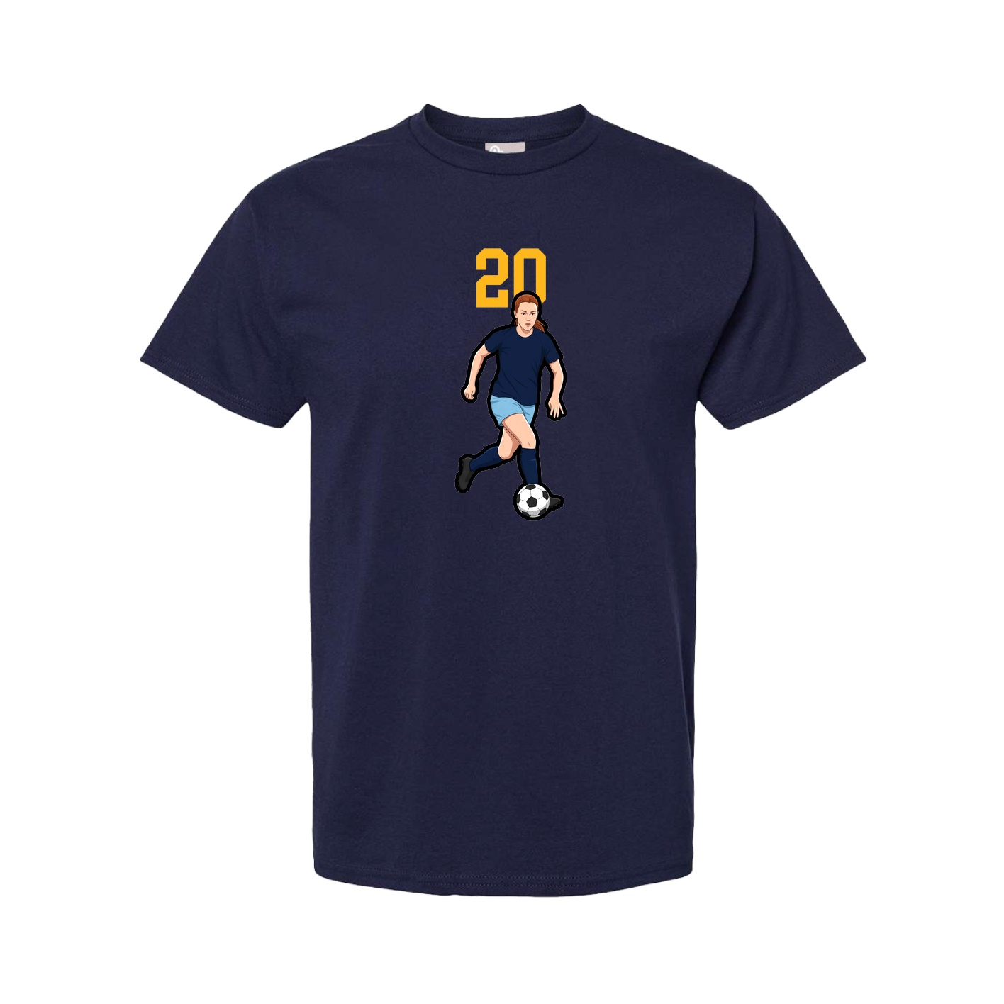 Youth Tee — Number Top in Navy