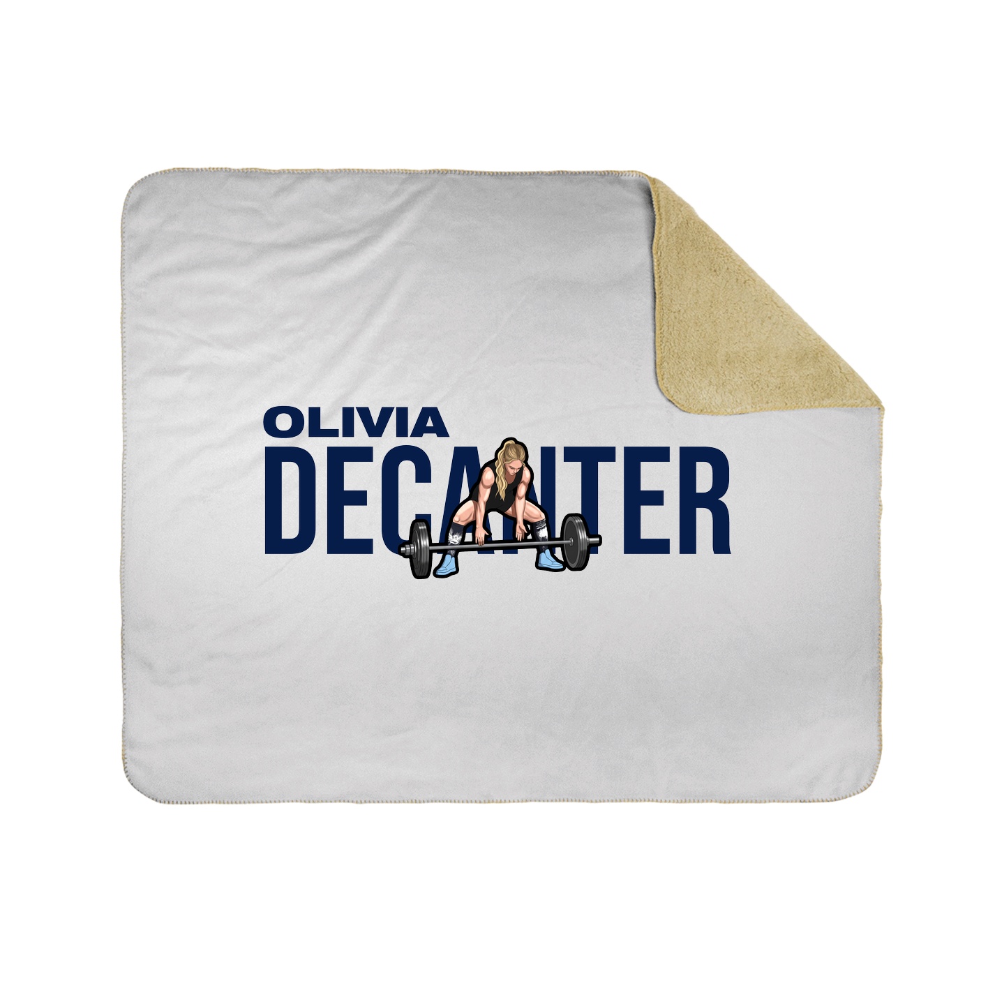 Throw Blanket — Player Name in White