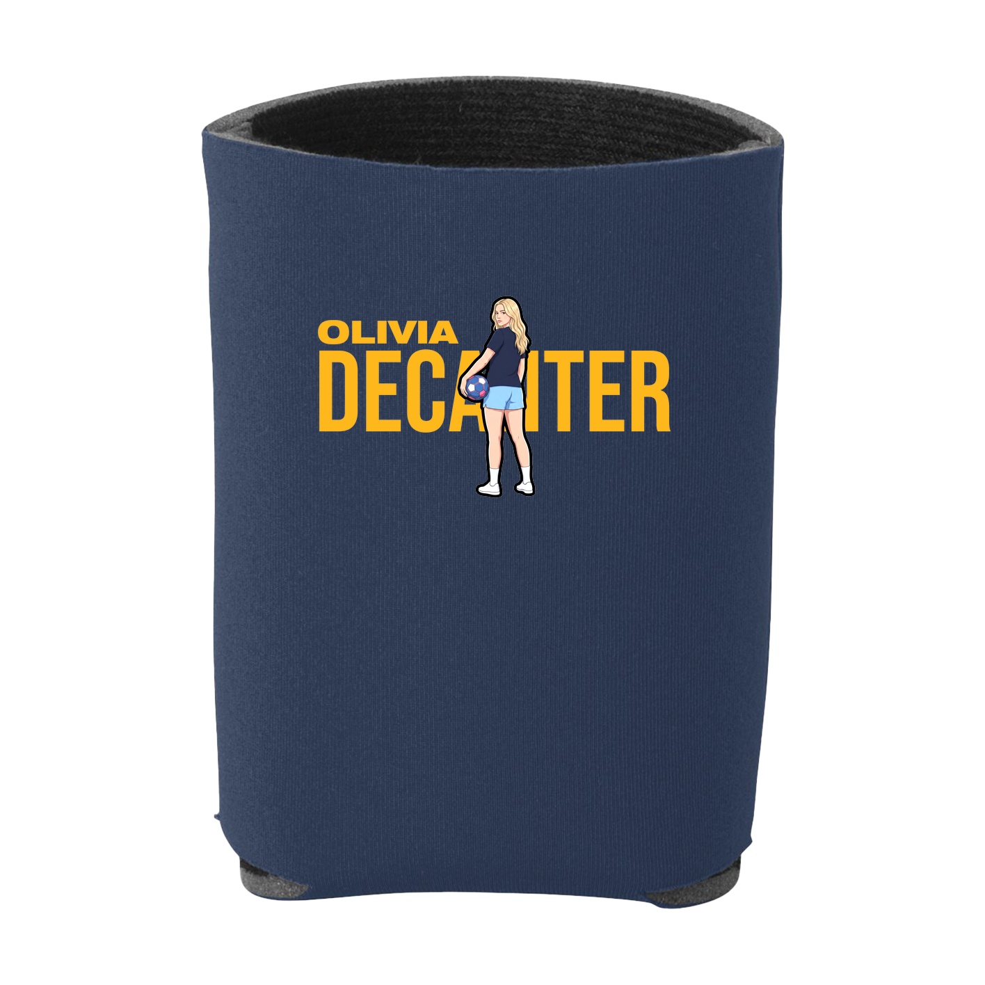 Can Holder — Player Name in Navy