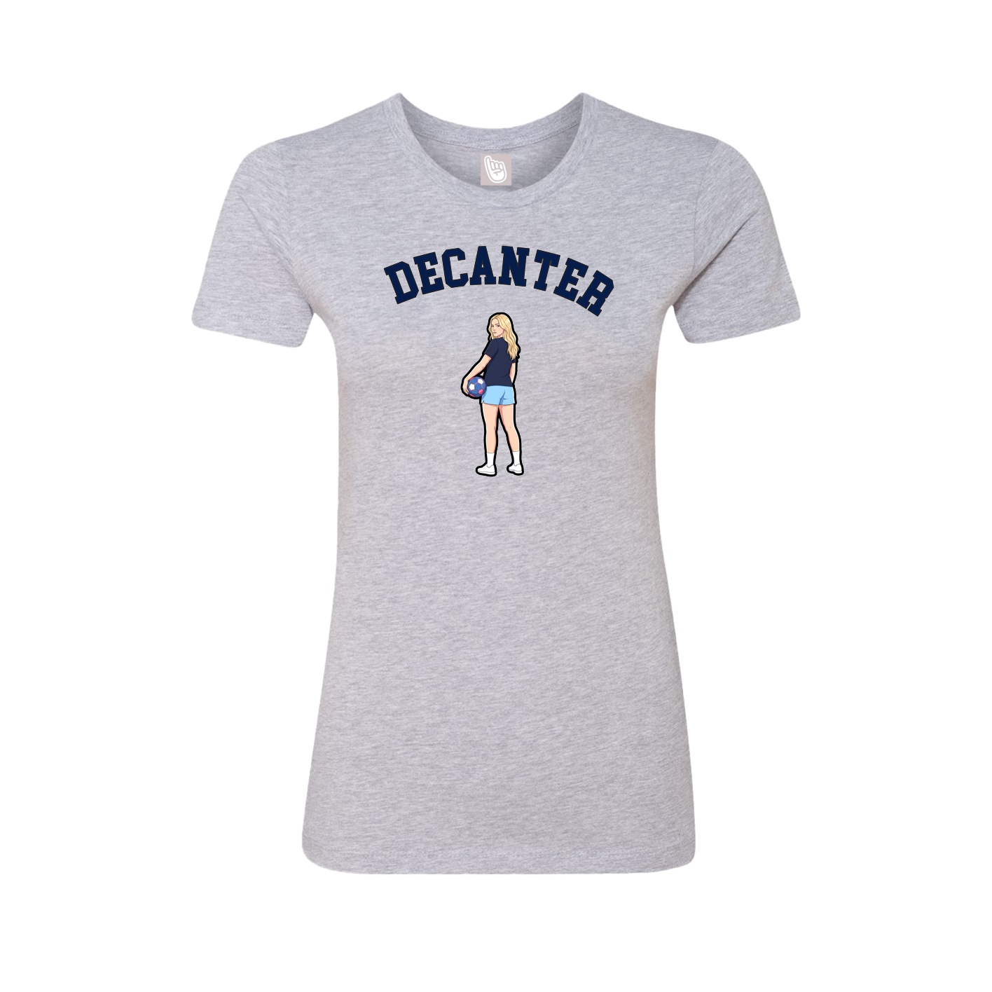 Fitted Women's Tee — Shirsey Arch in Grey