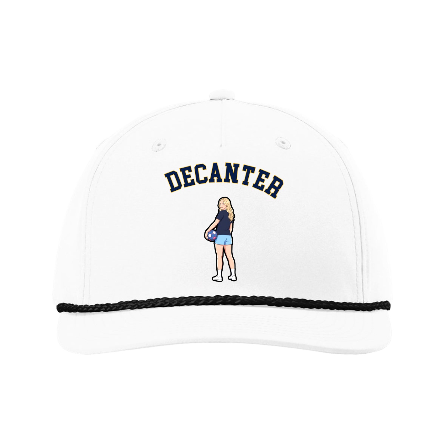 Five-Panel Classic Rope Cap — Shirsey Arch in White