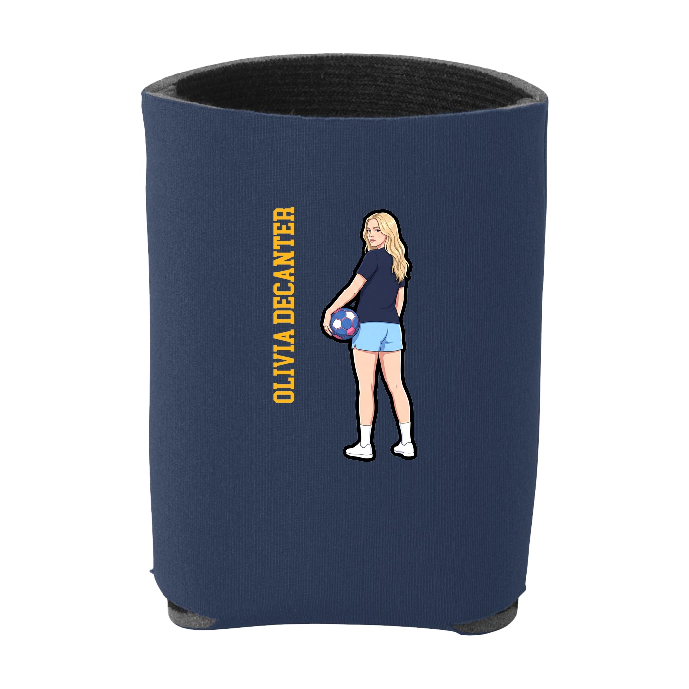 Can Holder — Name Vertical in Navy