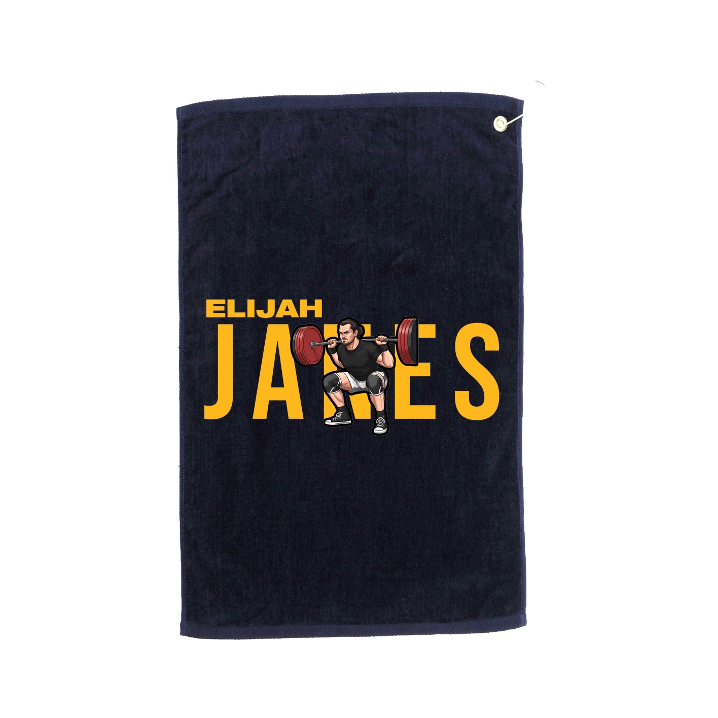 Golf Towel — Player Name in Navy