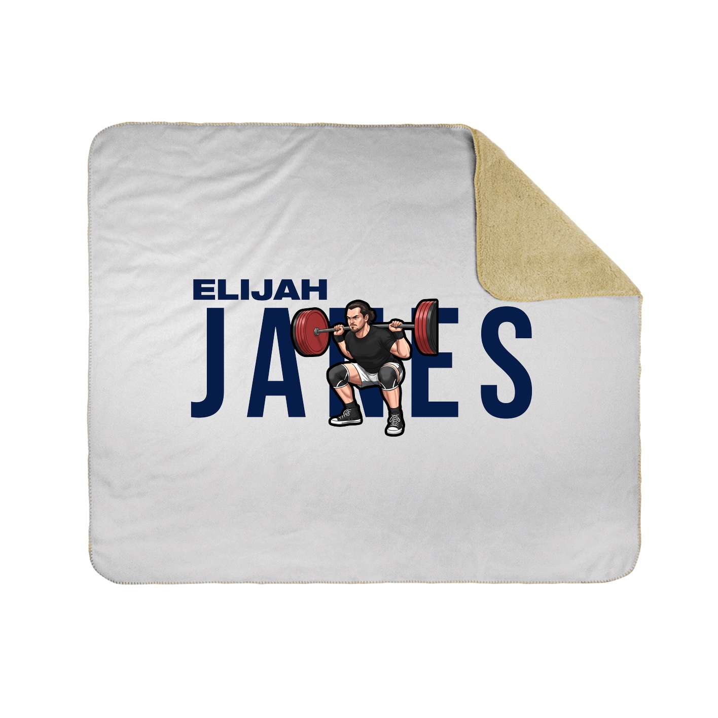 Throw Blanket — Player Name in White