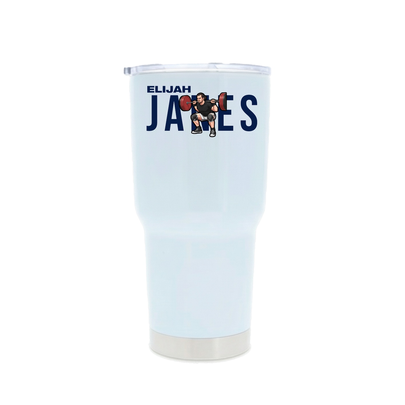30oz Stainless Steel Tumbler — Player Name in White