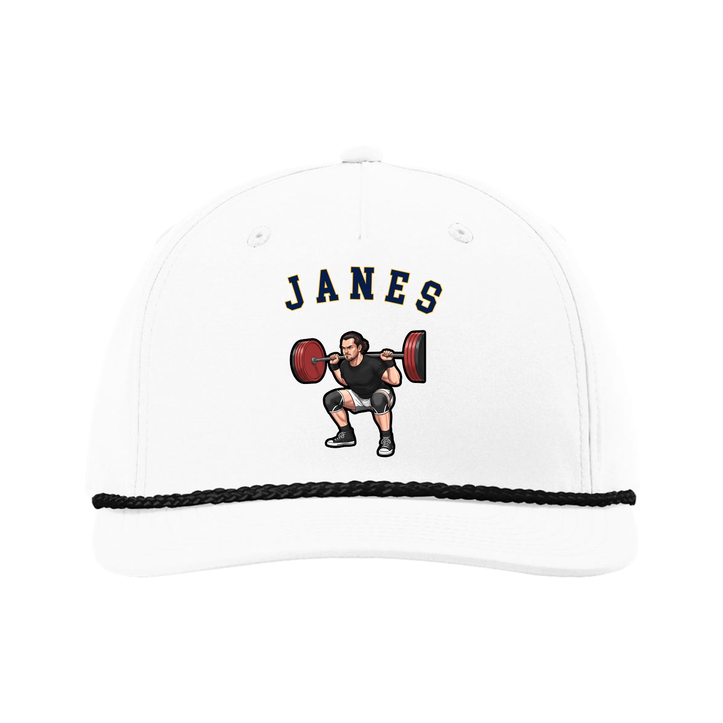 Five-Panel Classic Rope Cap — Shirsey Arch in White