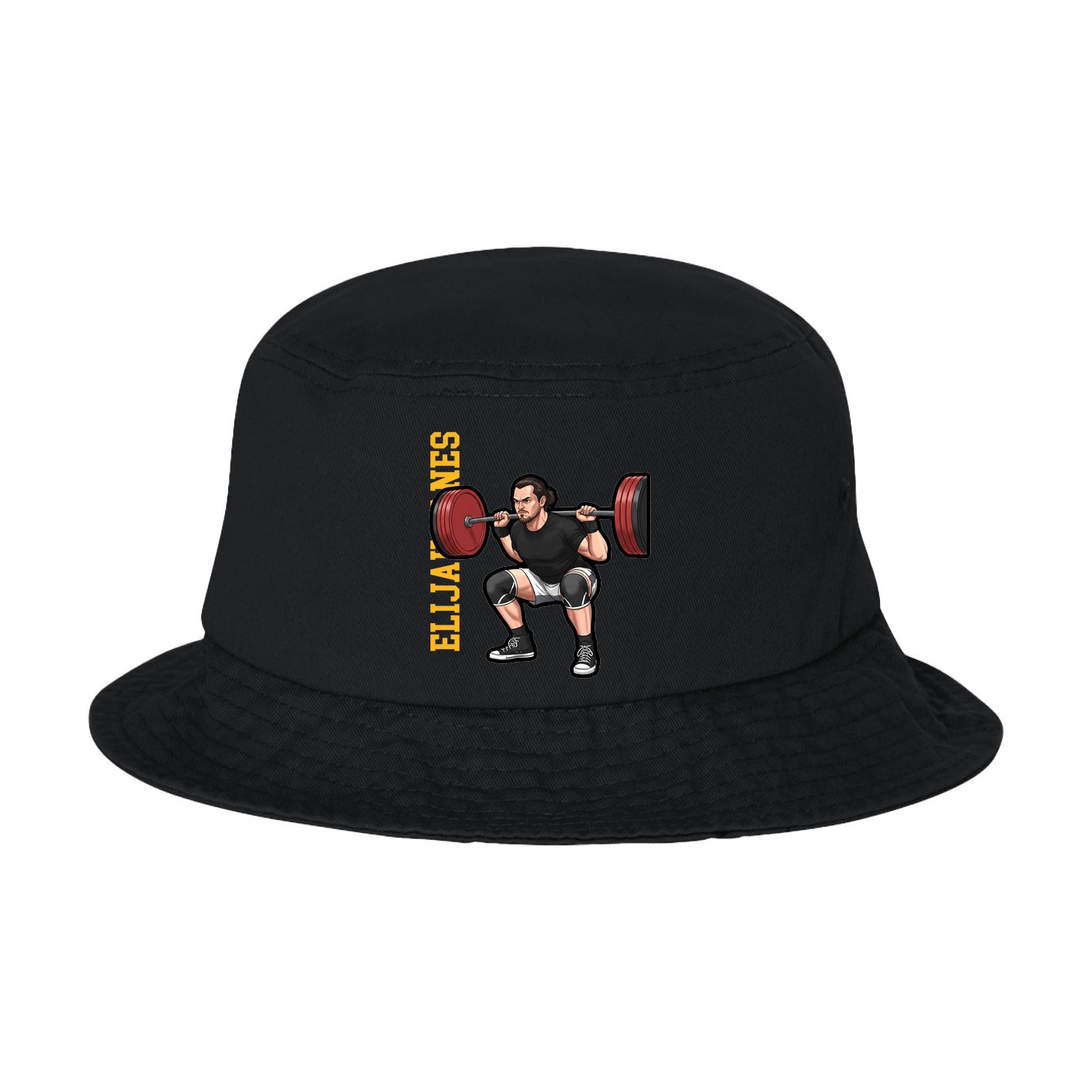Bucket Cap — Name Vertical in Black