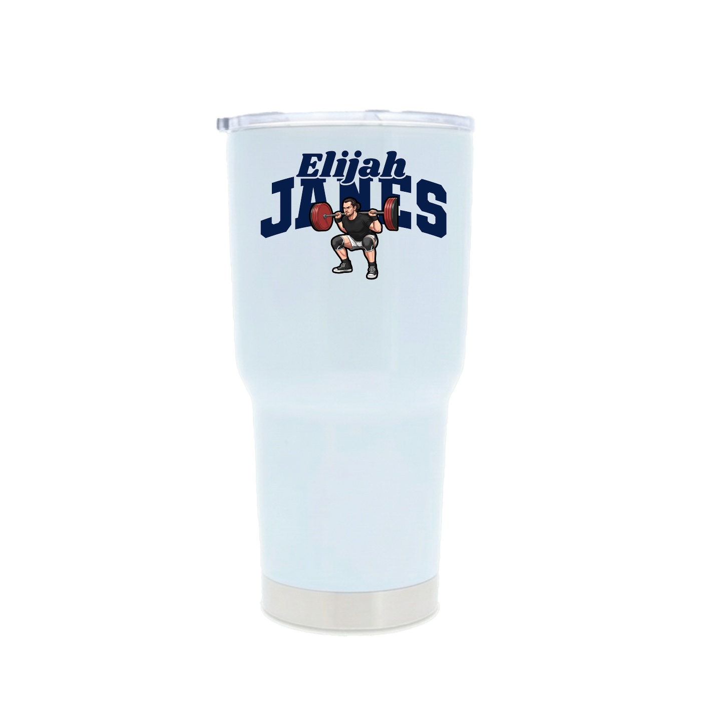 30oz Stainless Steel Tumbler — Signature Arch in White
