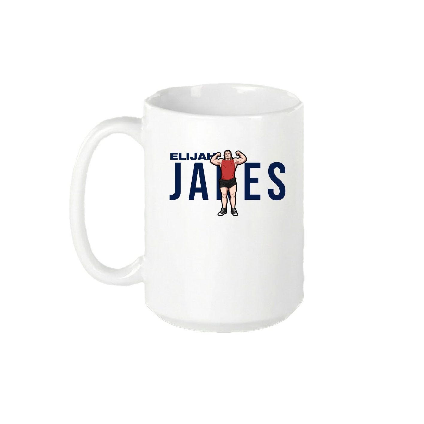 15oz Coffee Mug — Player Name in White