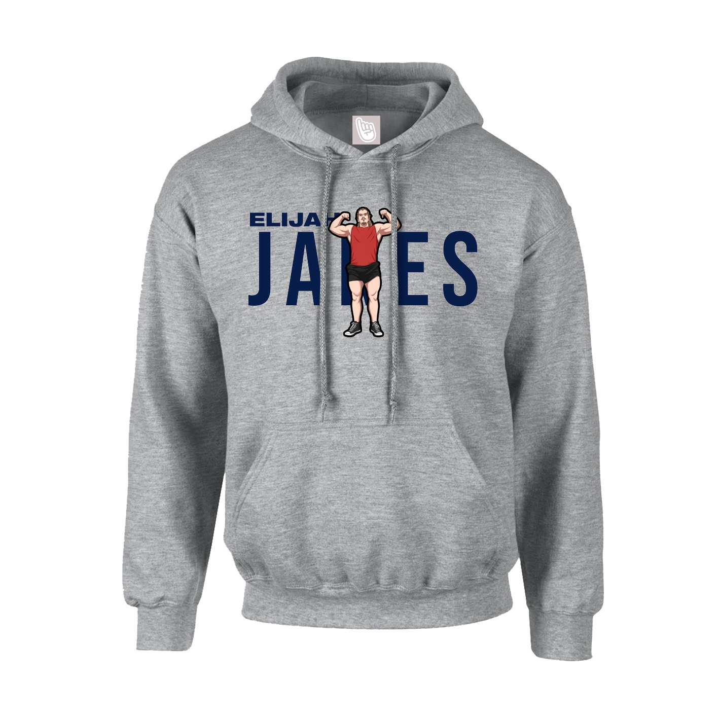 Youth Hoodie — Player Name in Grey