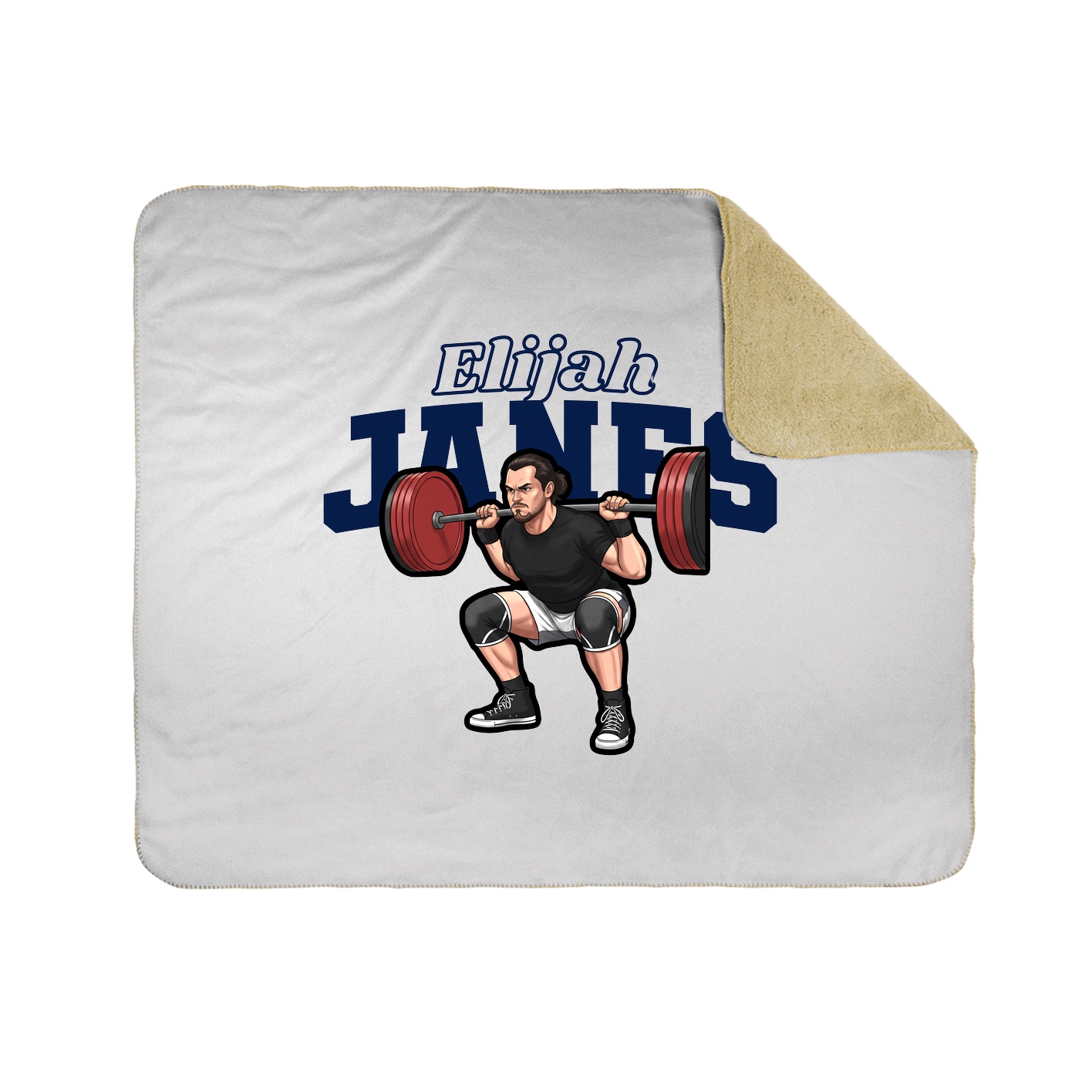 Throw Blanket — Name Arch in White