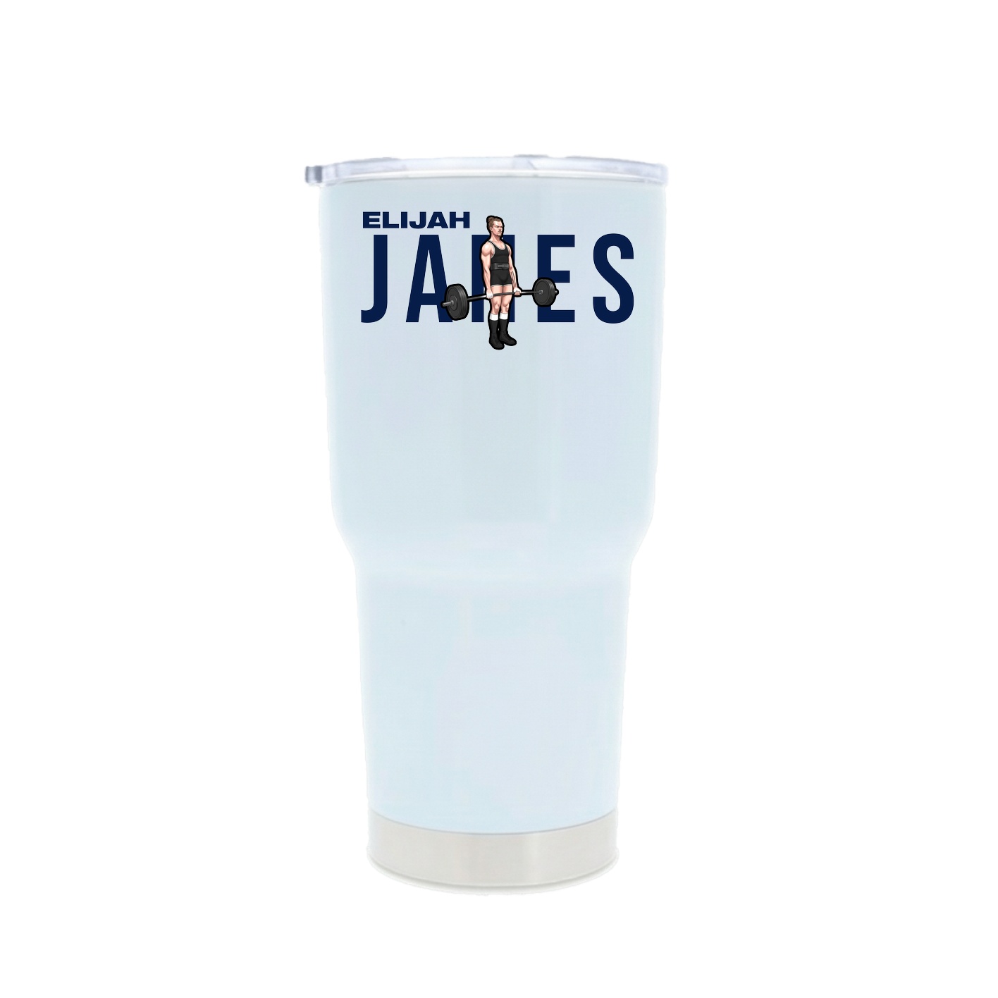 30oz Stainless Steel Tumbler — Player Name in White
