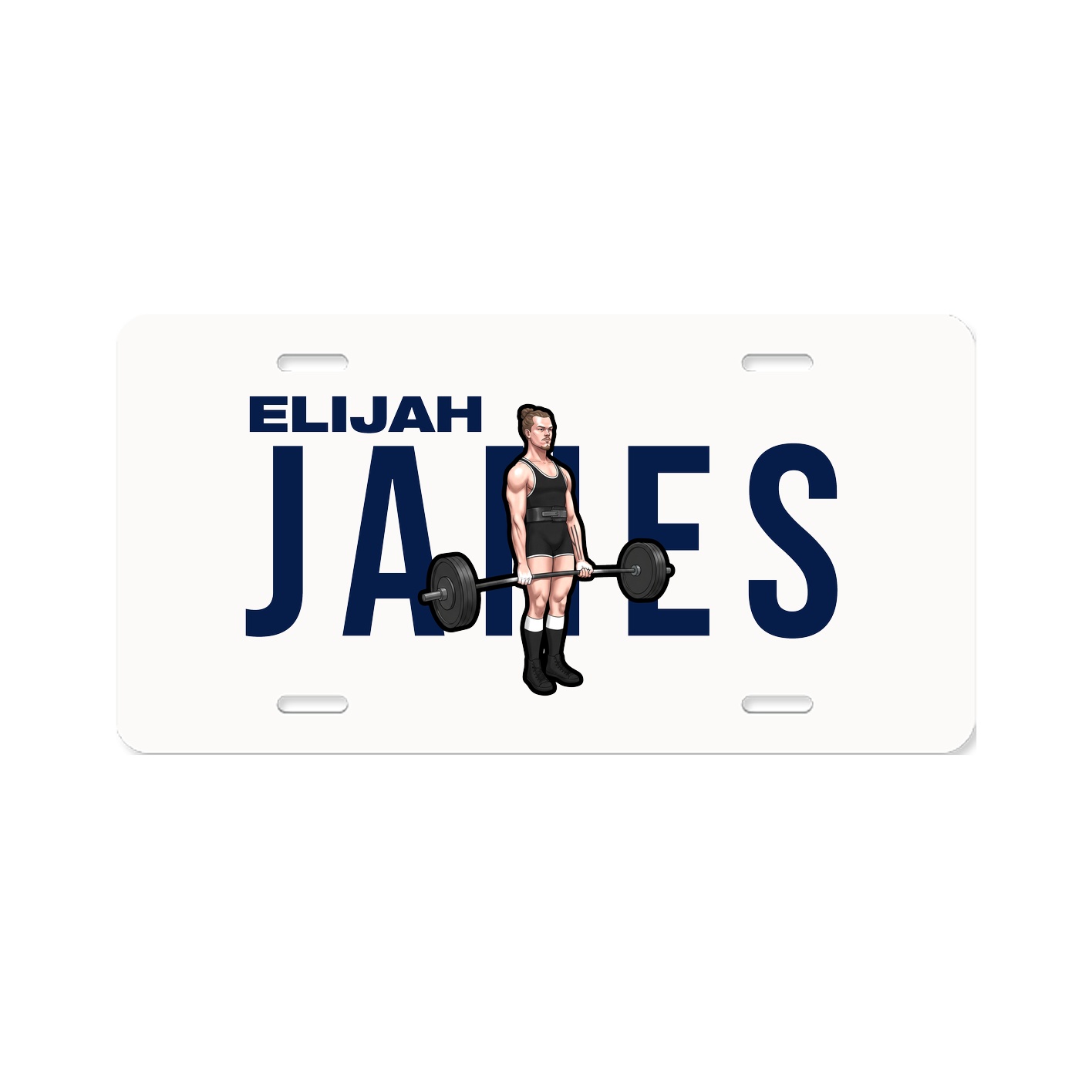 License Plate — Player Name in Classic