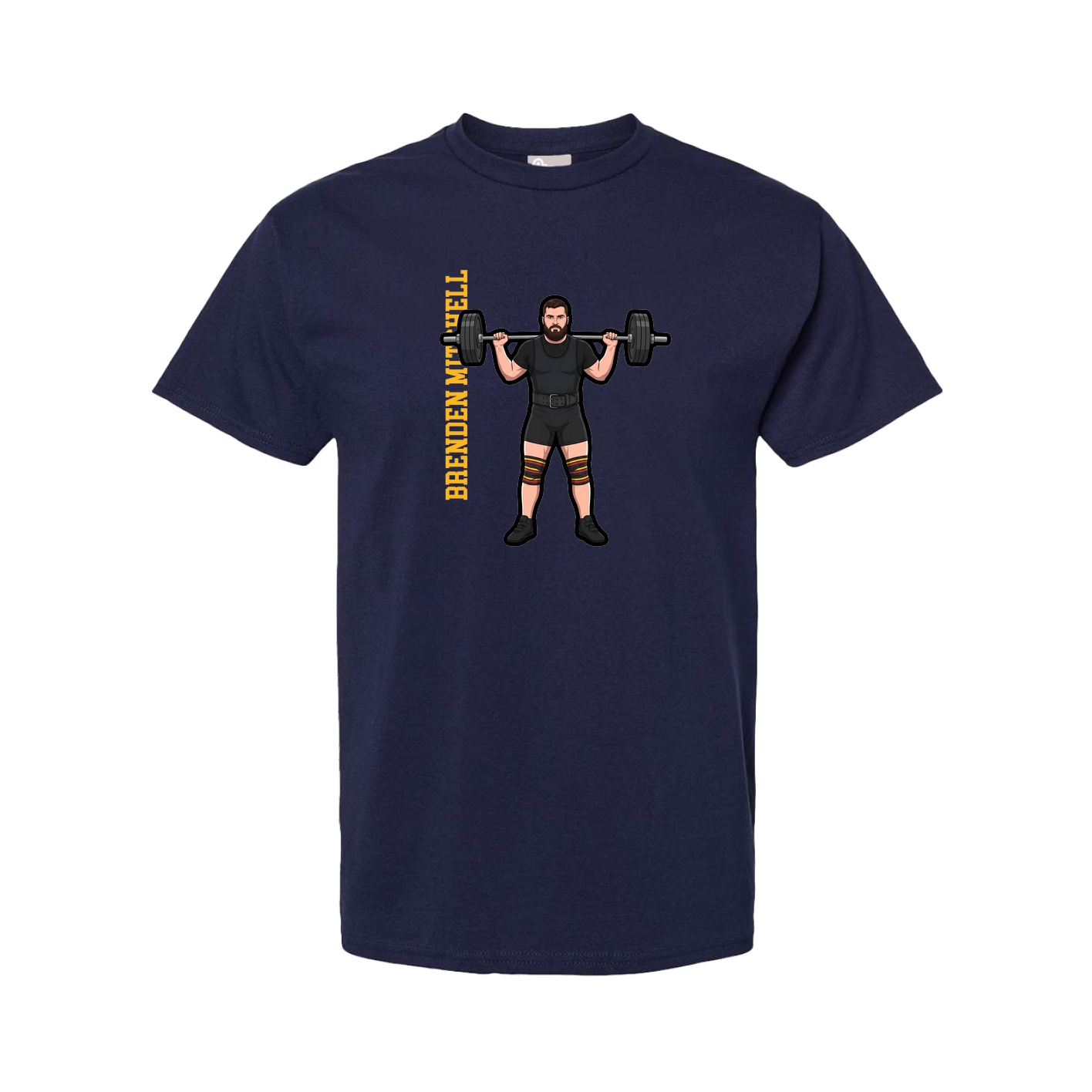 Youth Tee — Name Vertical in Navy