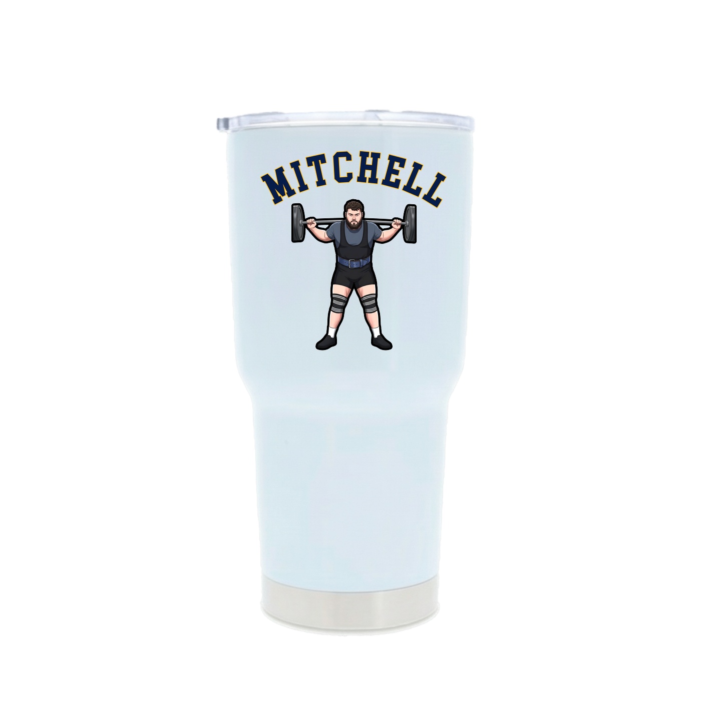 30oz Stainless Steel Tumbler — Shirsey Arch in White