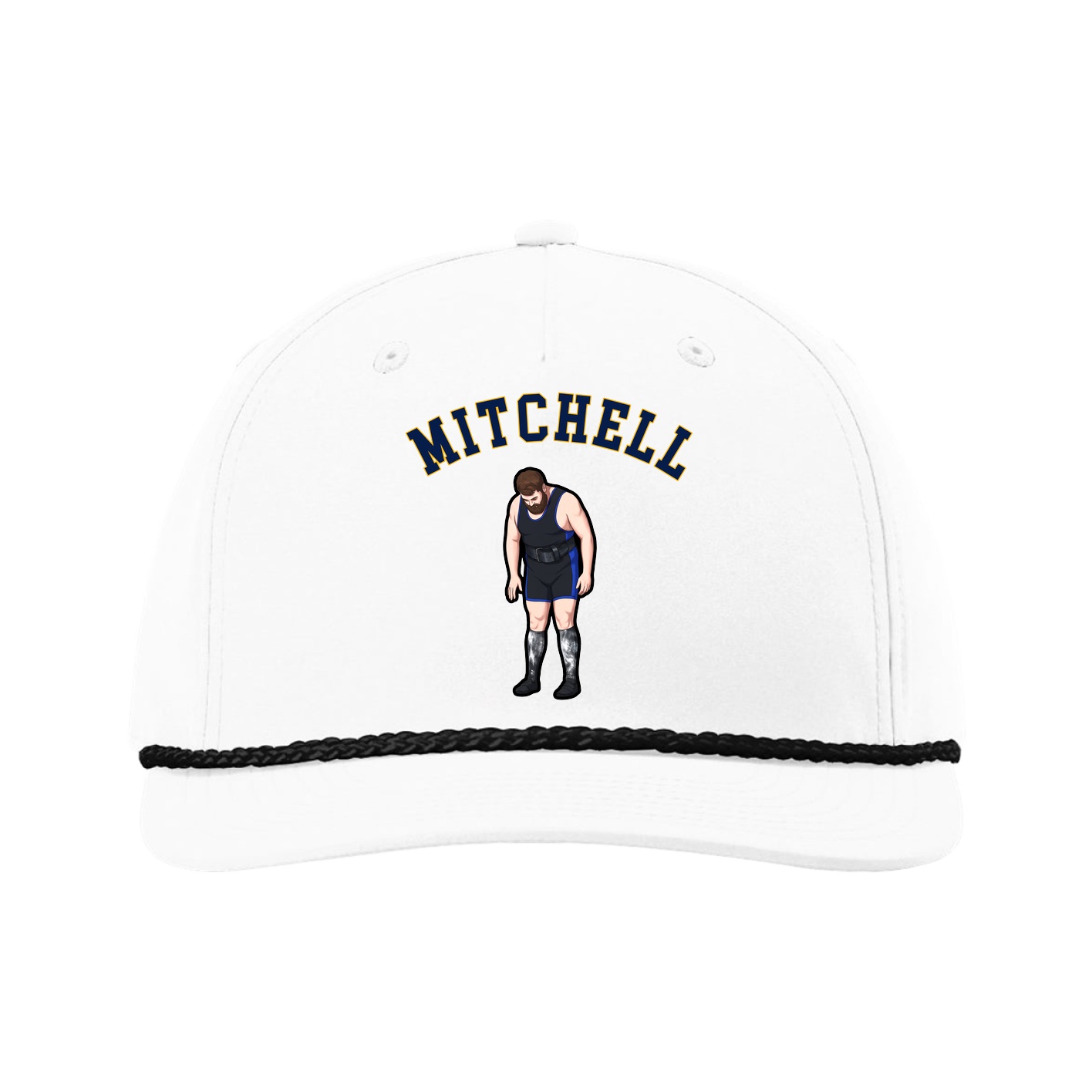 Five-Panel Classic Rope Cap — Shirsey Arch in White