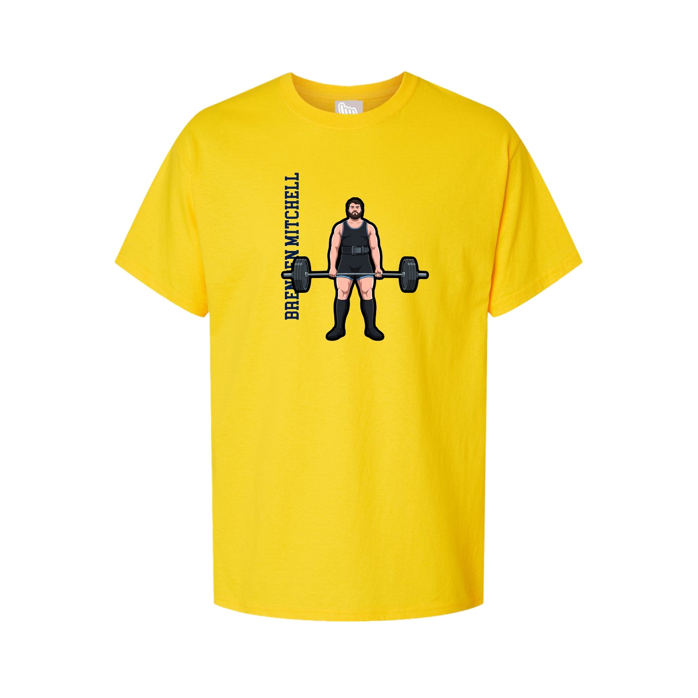 Youth Tee — Name Vertical in Gold