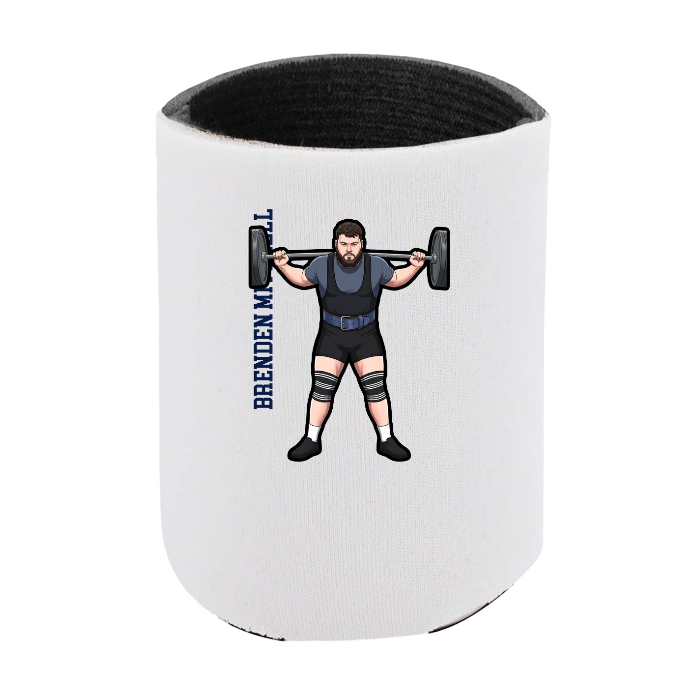 Can Holder — Name Vertical in White