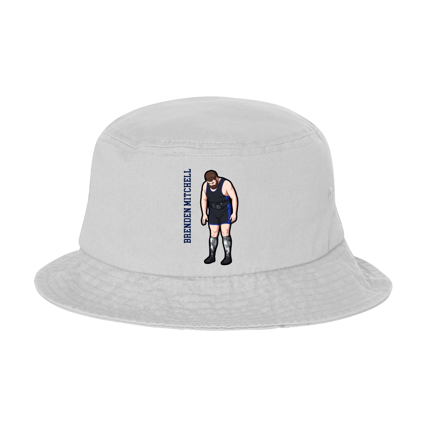 Bucket Cap — Name Vertical in White