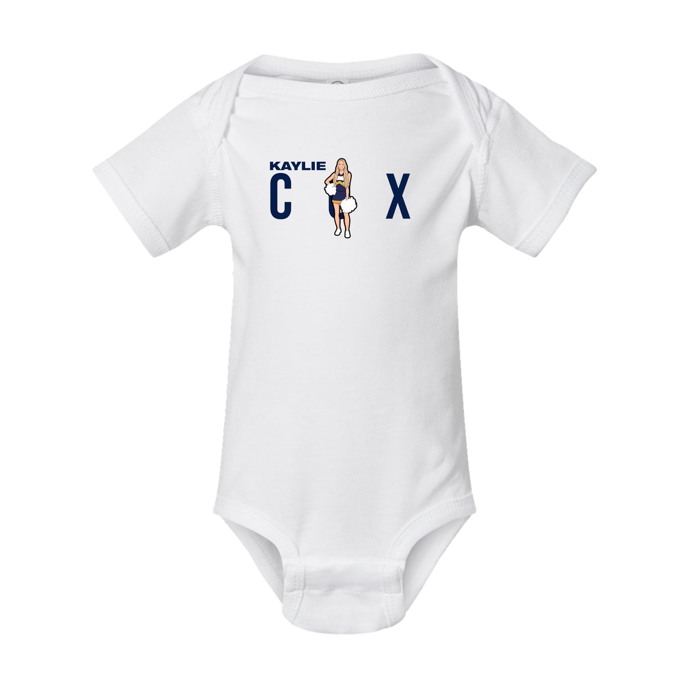 Baby Onesie — Player Name in White