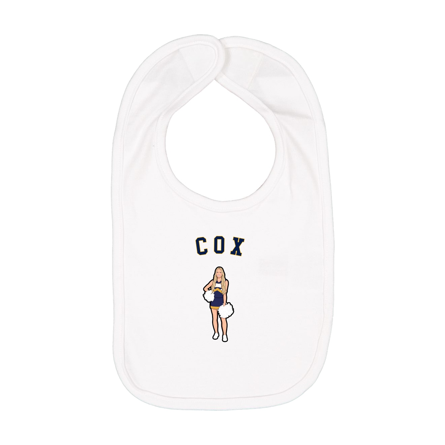 Infant Bib — Shirsey Arch in White
