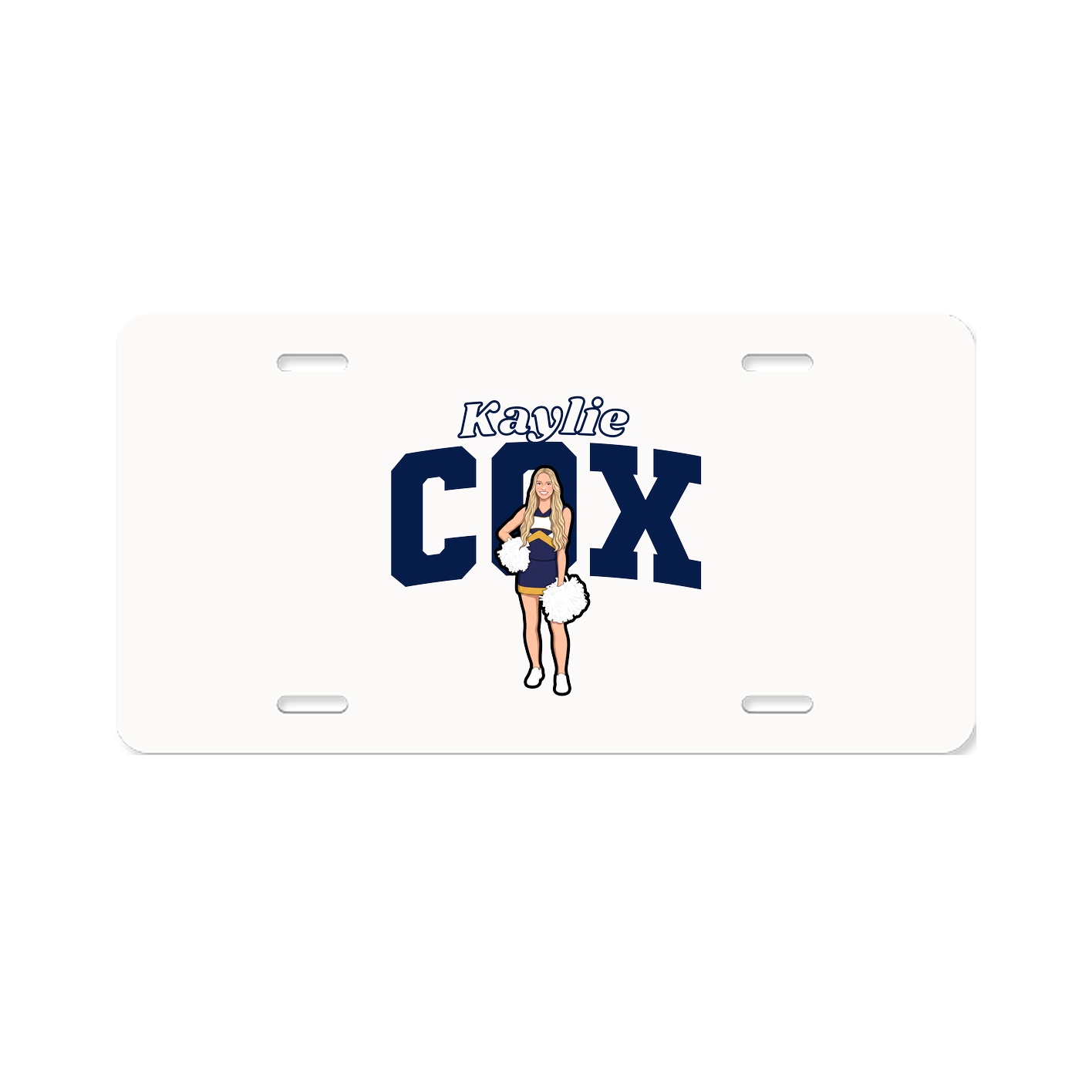 License Plate — Name Arch in Classic