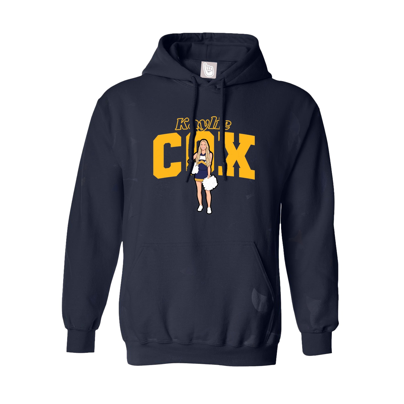 Youth Hoodie — Name Arch in Navy