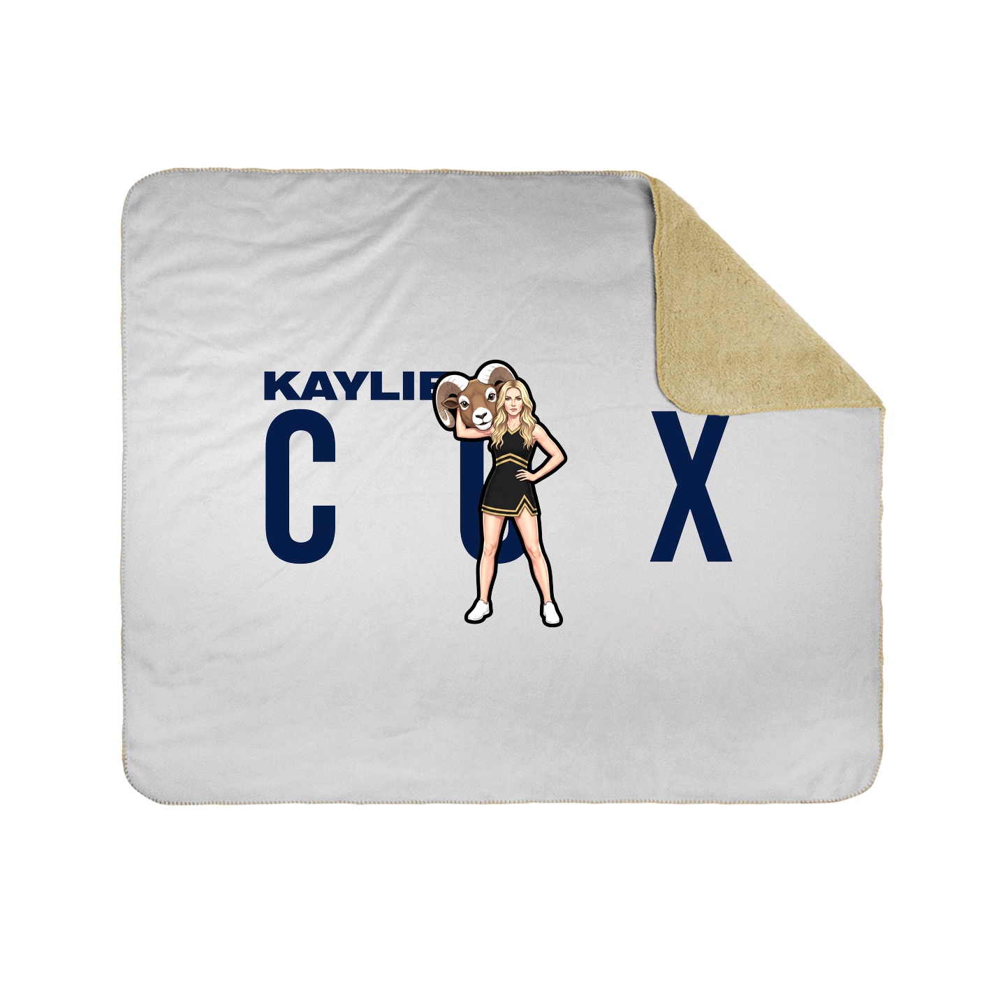 Throw Blanket — Player Name in White