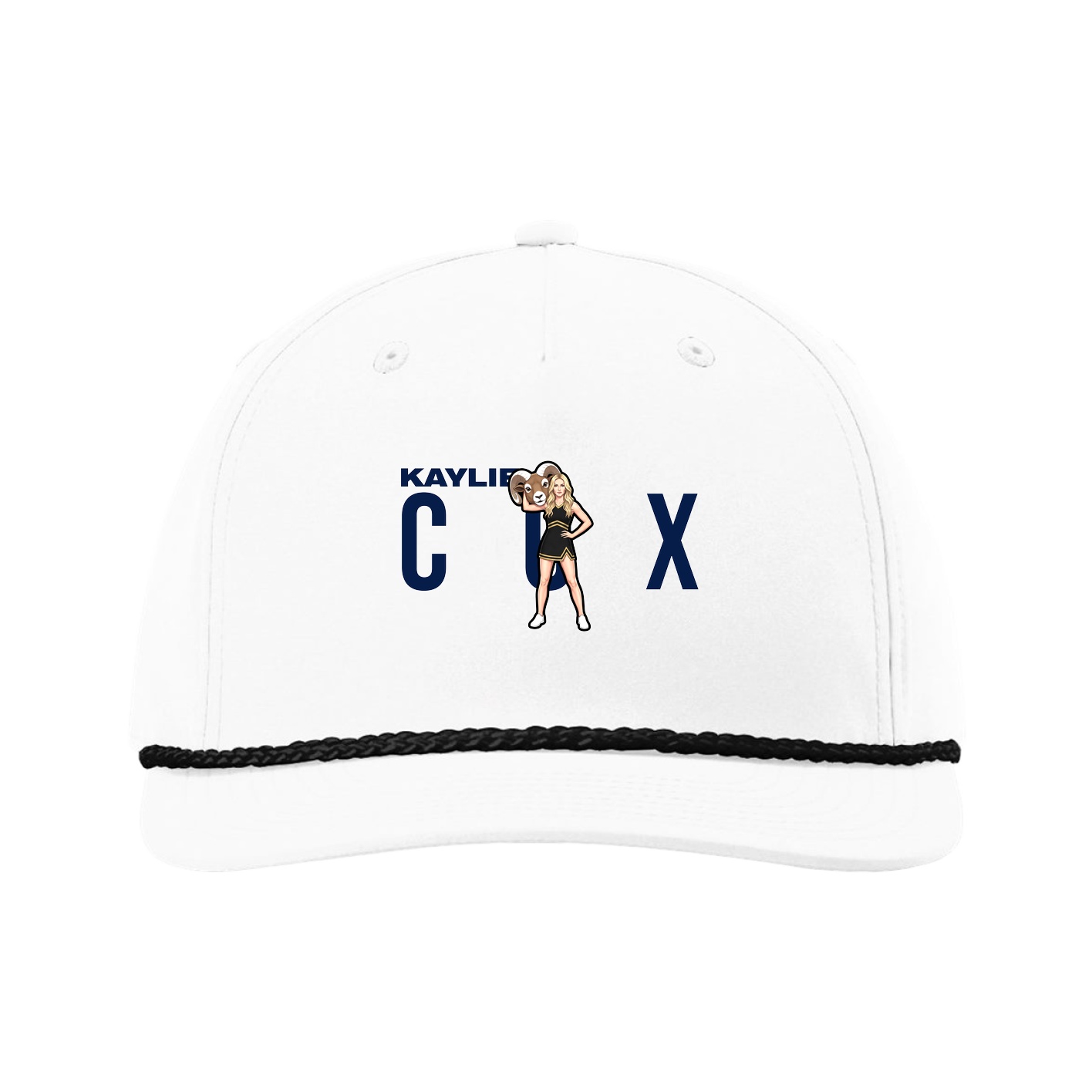 Five-Panel Classic Rope Cap — Player Name in White