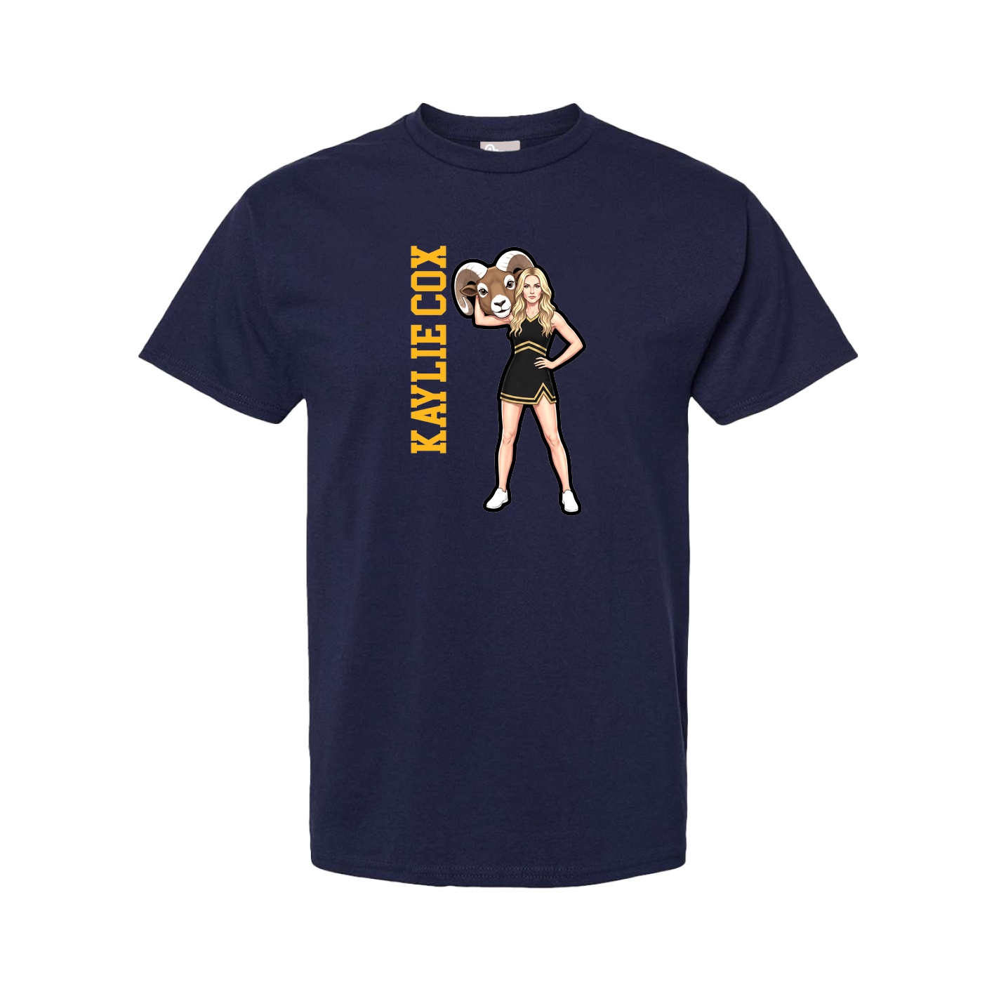 Youth Tee — Name Vertical in Navy