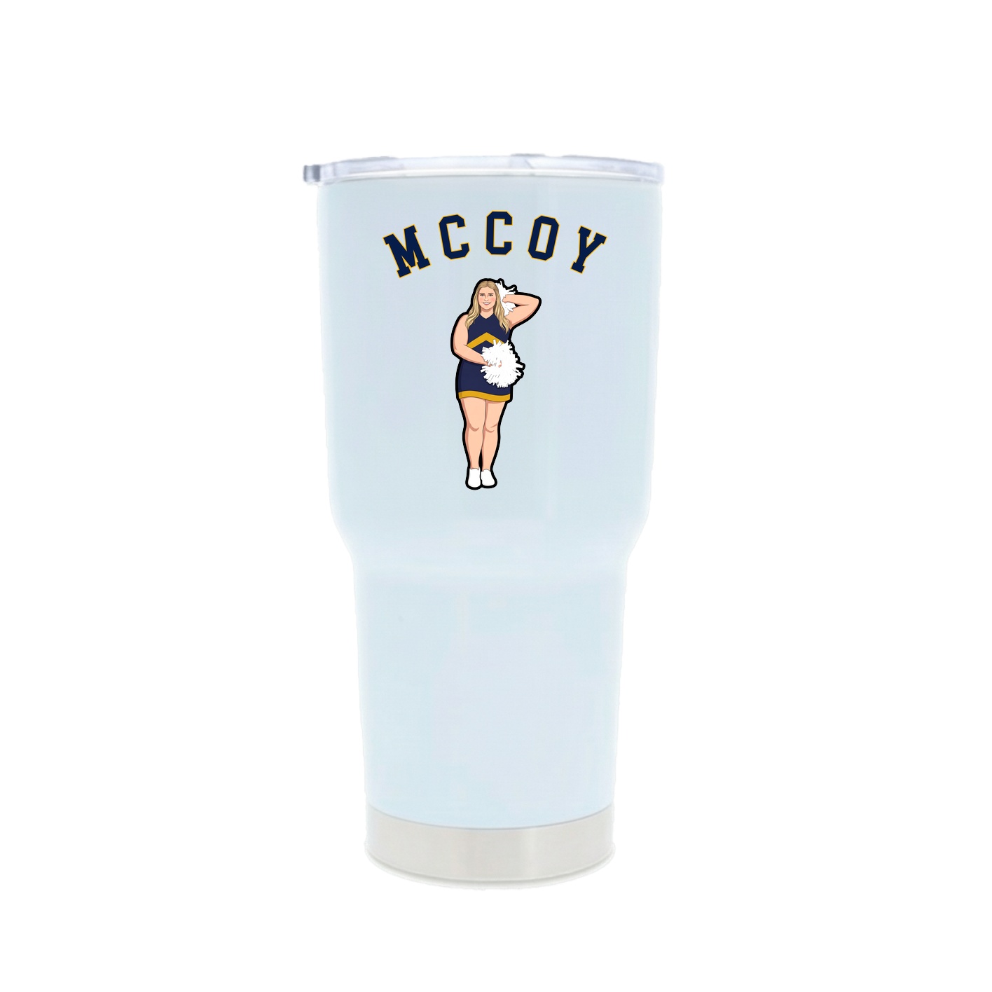 30oz Stainless Steel Tumbler — Shirsey Arch in White