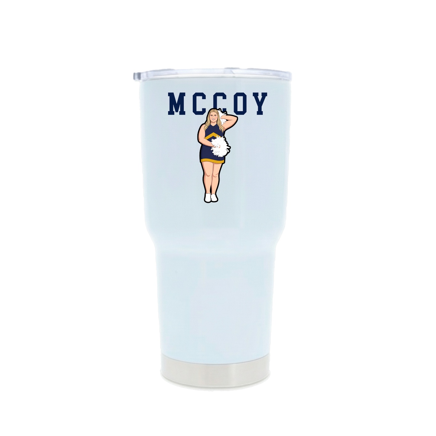 30oz Stainless Steel Tumbler — Shirsey in White