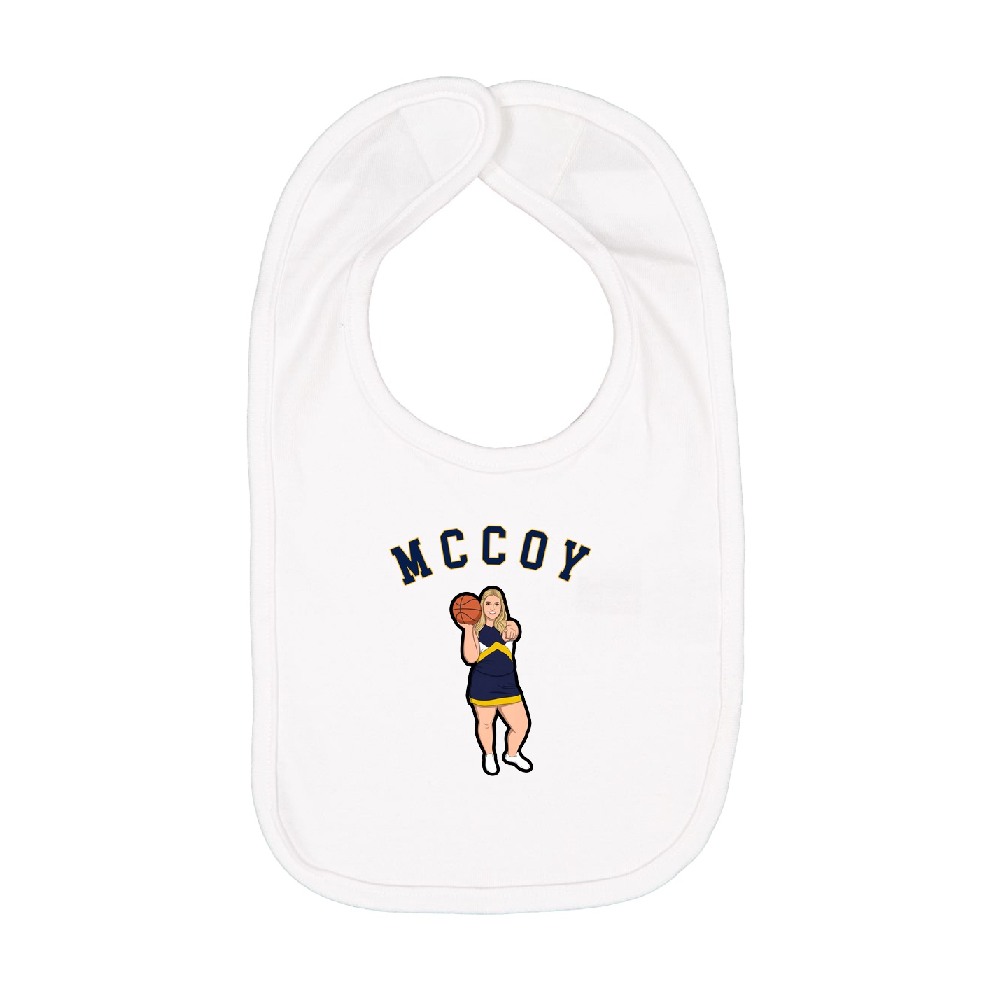 Infant Bib — Shirsey Arch in White