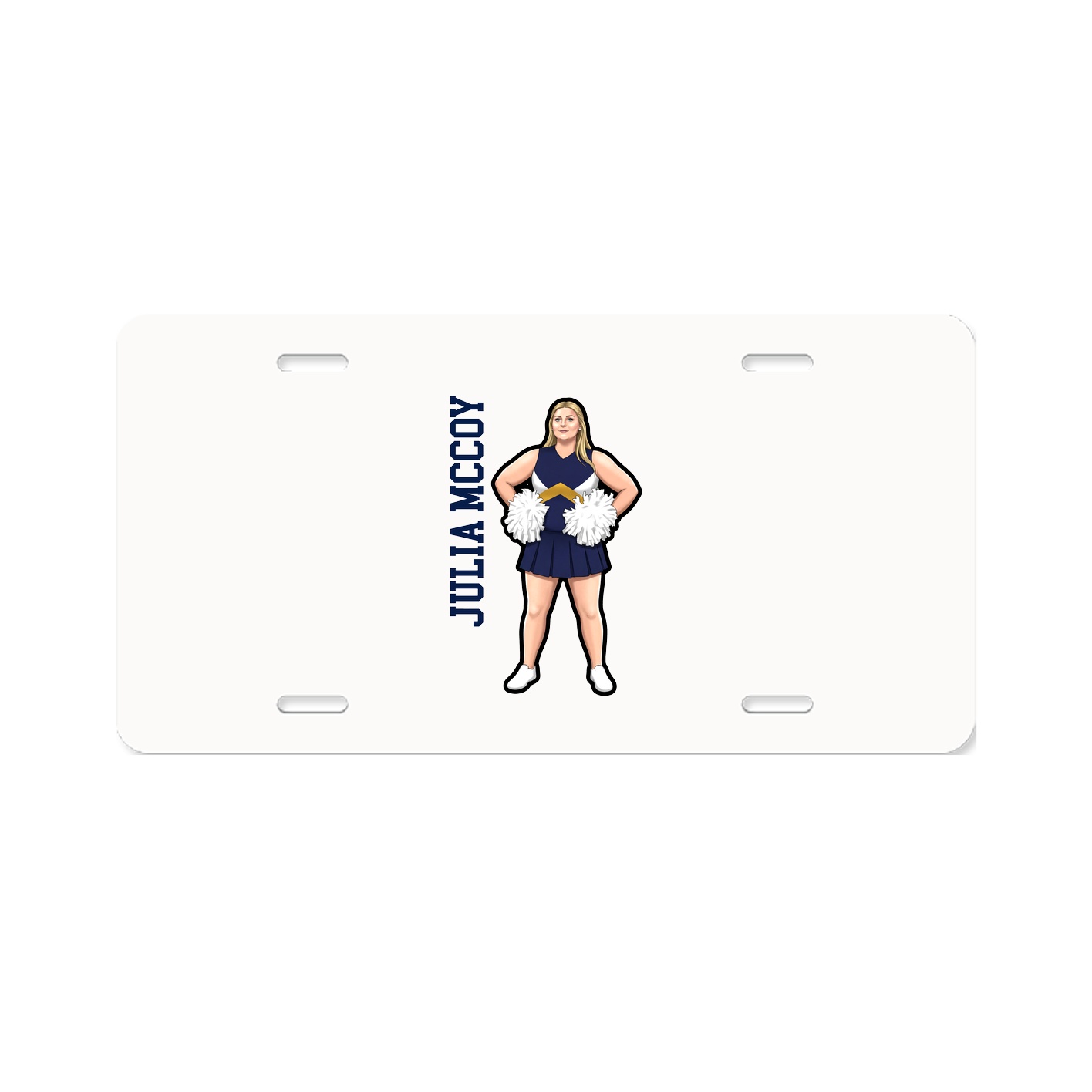License Plate — Name Vertical in Classic