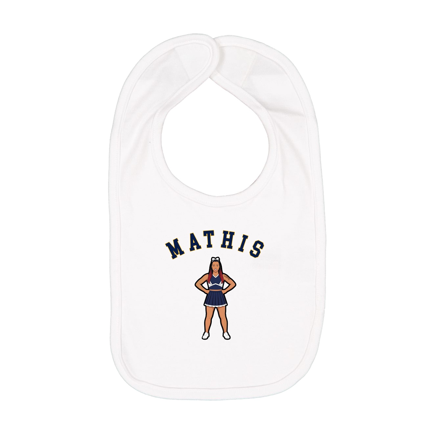 Infant Bib — Shirsey Arch in White